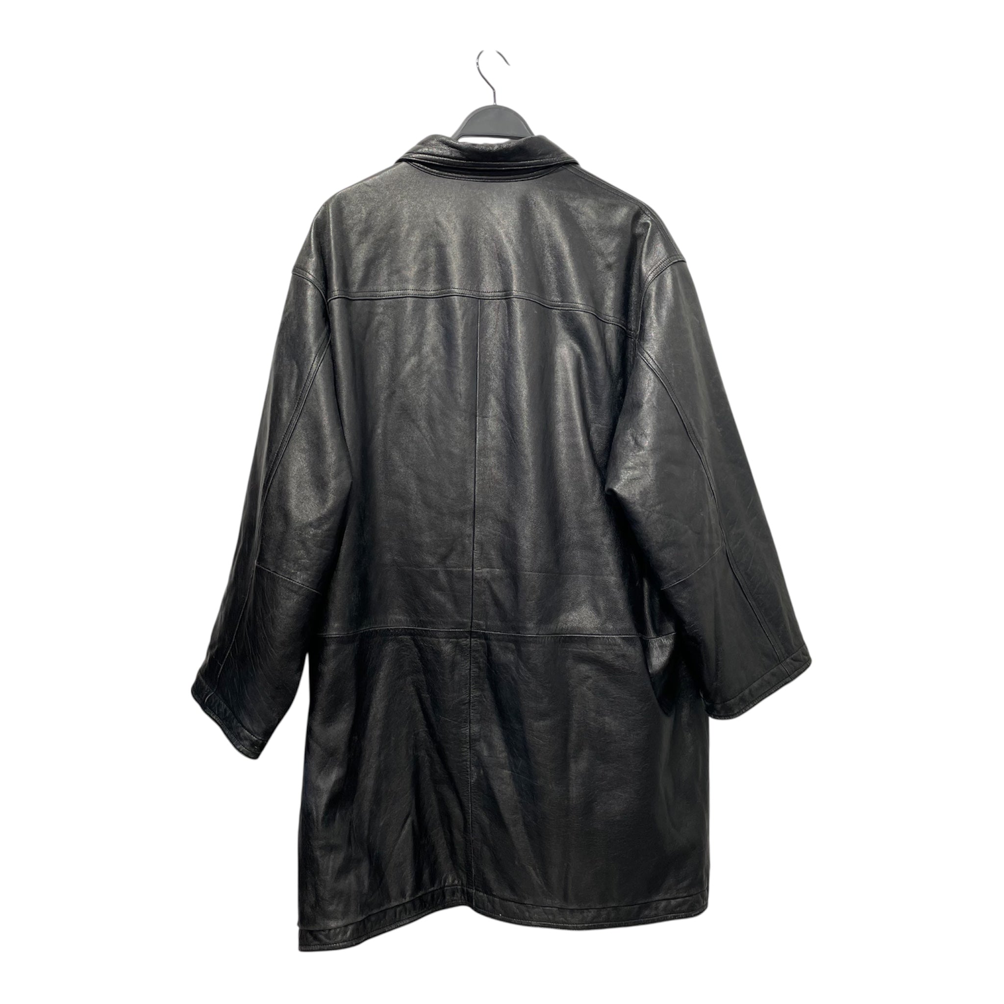 ISSEY MIYAKE/Vintage/Trench Coat/Leather/BLK/REVERSIBLE NYLON HYBRID view 2