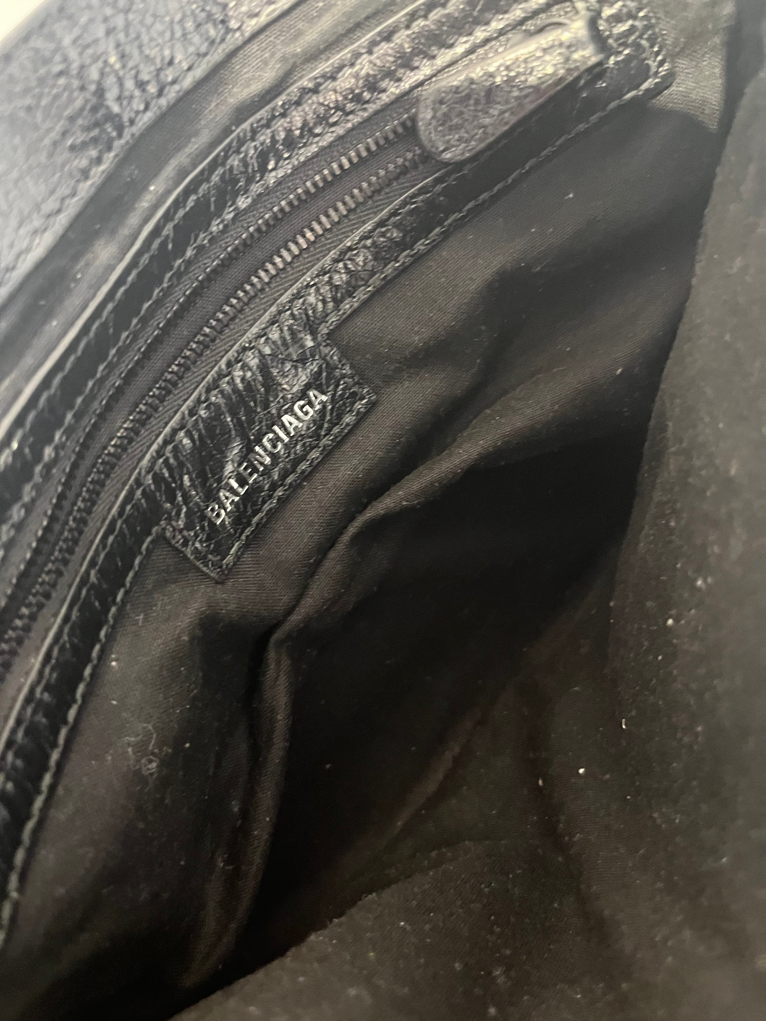 BALENCIAGA/Cross Body Bag/Leather/BLK/le cagole flap bag xs view 5