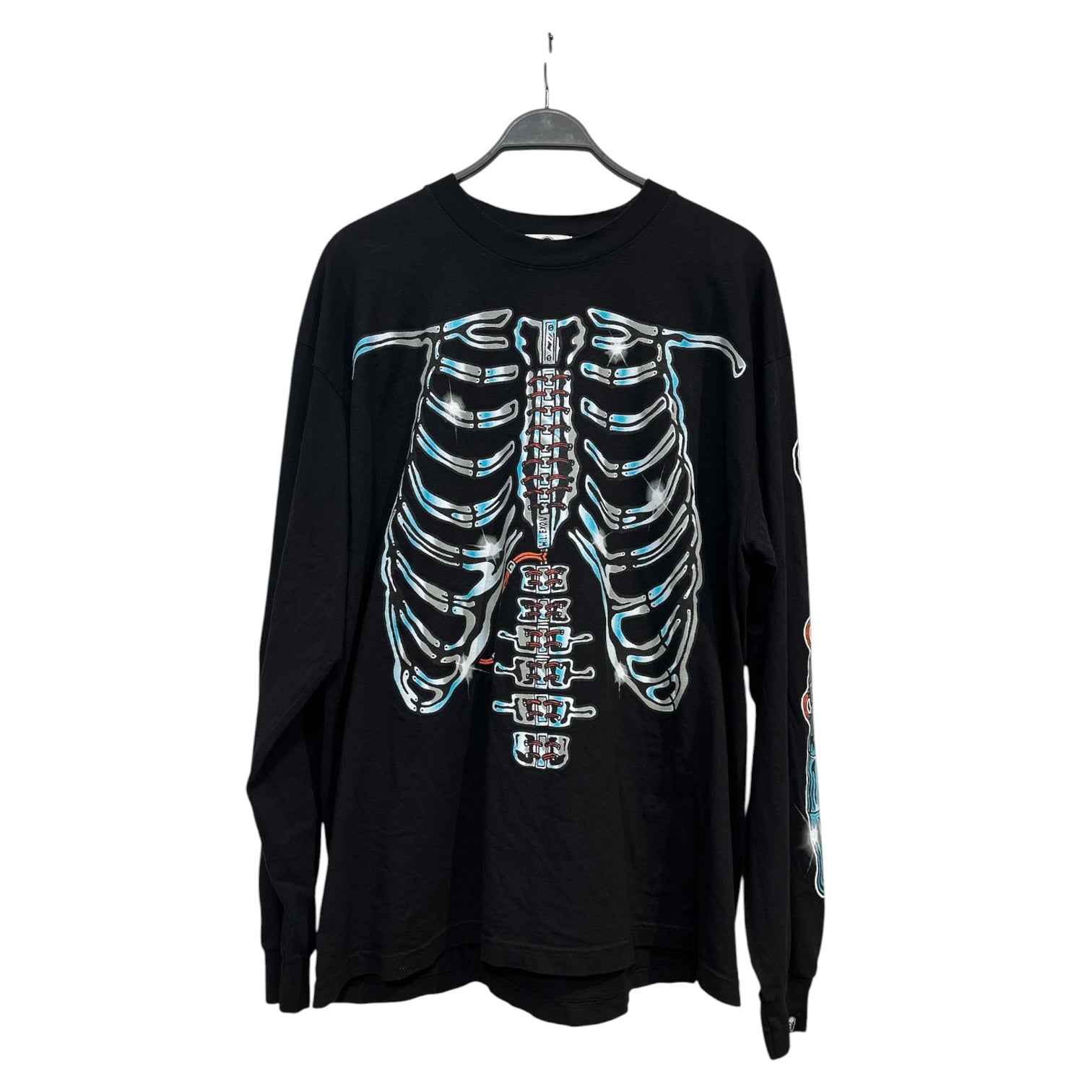 WARREN LOTAS/LS T-Shirt/L/Cotton/BLK/silver ribcage tee view 1