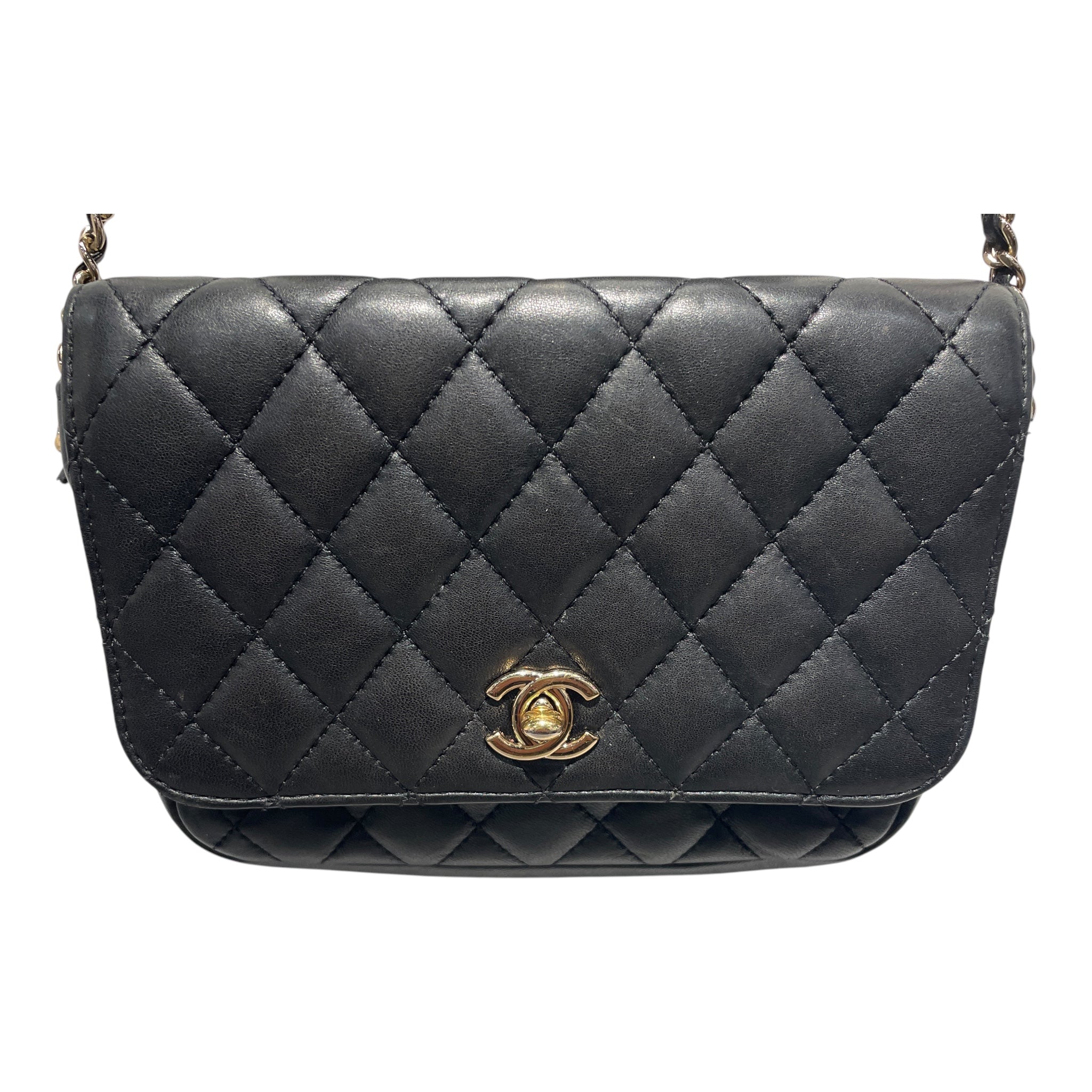 CHANEL/Cross Body Bag/Lambskin/BLK/28034469 view 3