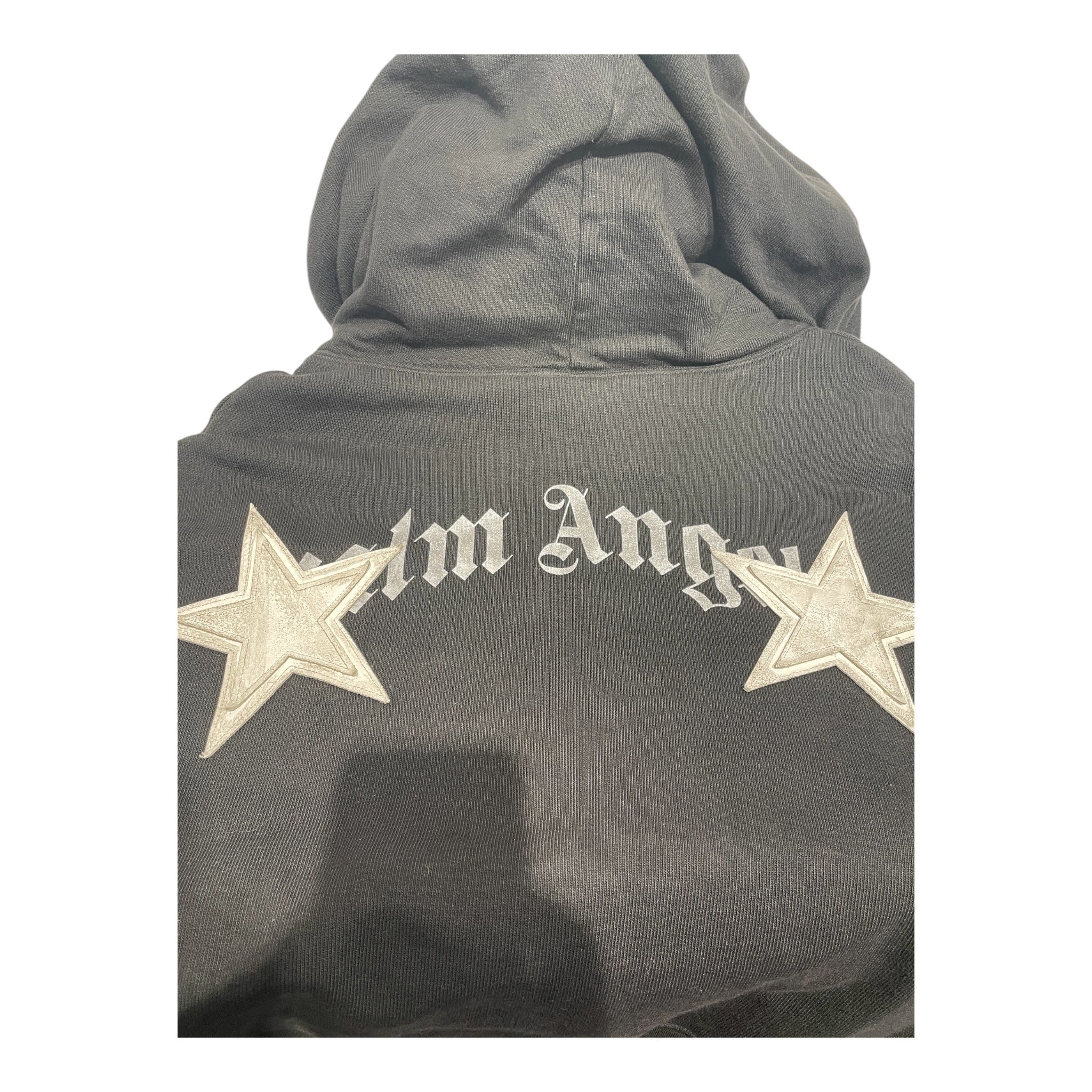 Palm Angels/Hoodie/XS/S/Cotton/BLK/Oversize/Patched Stars view 3