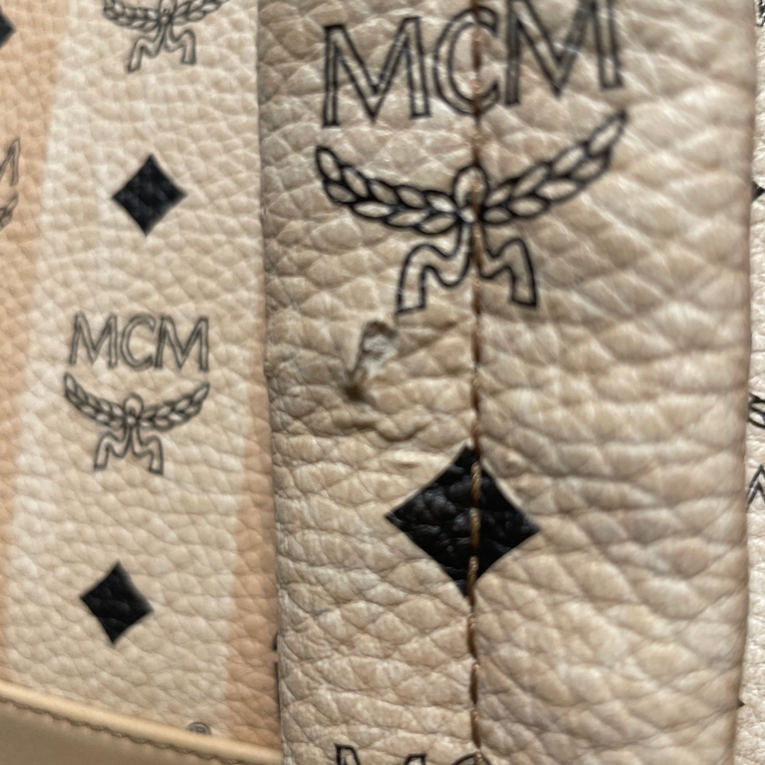 MCM/Backpack/All Over Print/Leather/KHK/ view 6
