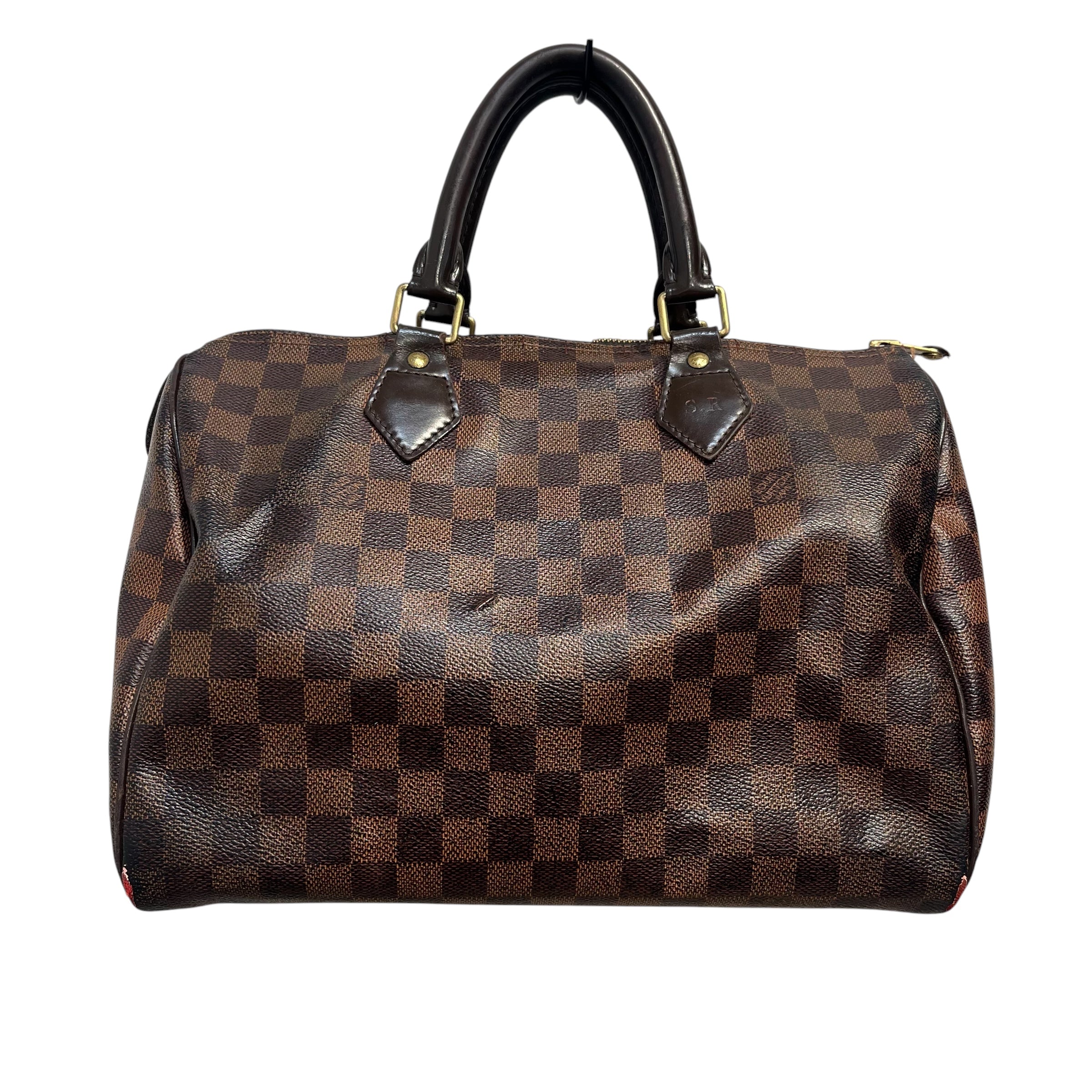 LOUIS VUITTON/Hand Bag/Monogram/Leather/BRW/SPEEDY DAMIER view 1