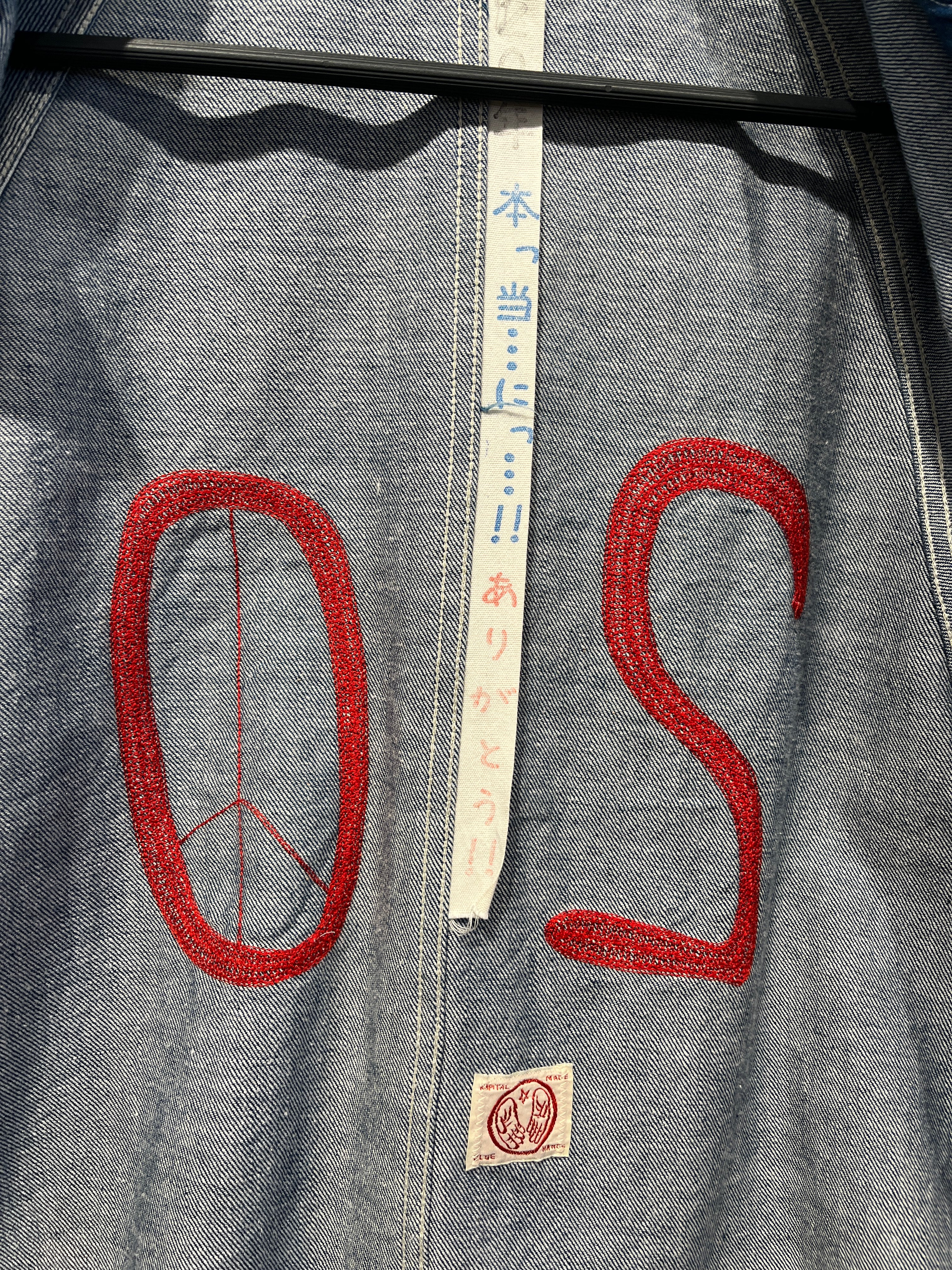 KAPITAL/Denim Jkt/L/Denim/BLU/20 PEACE RED ON BACK BUTTON UP view 6