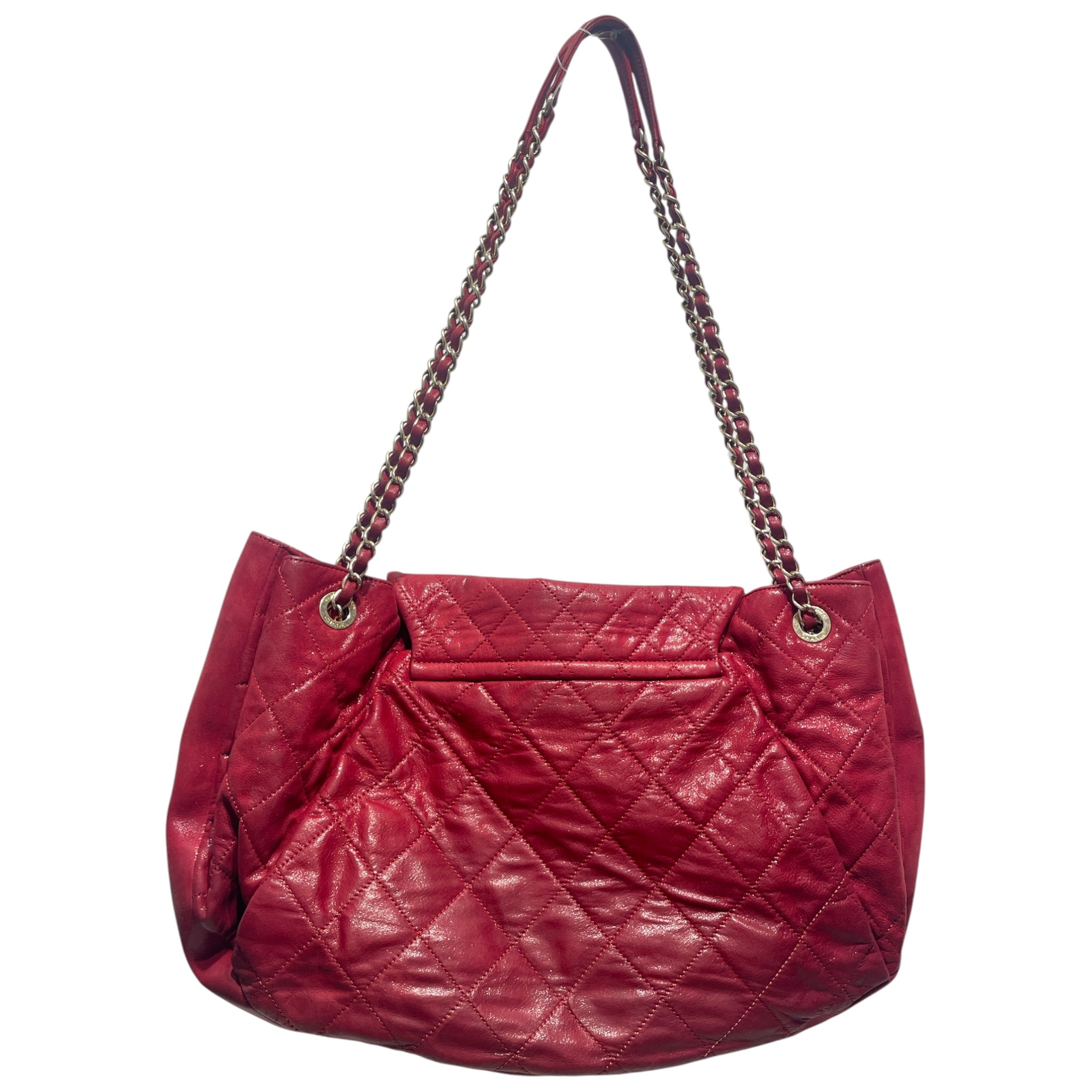 CHANEL/Hand Bag/Leather/RED/Chic Quilt Accordian Flap Bag view 2