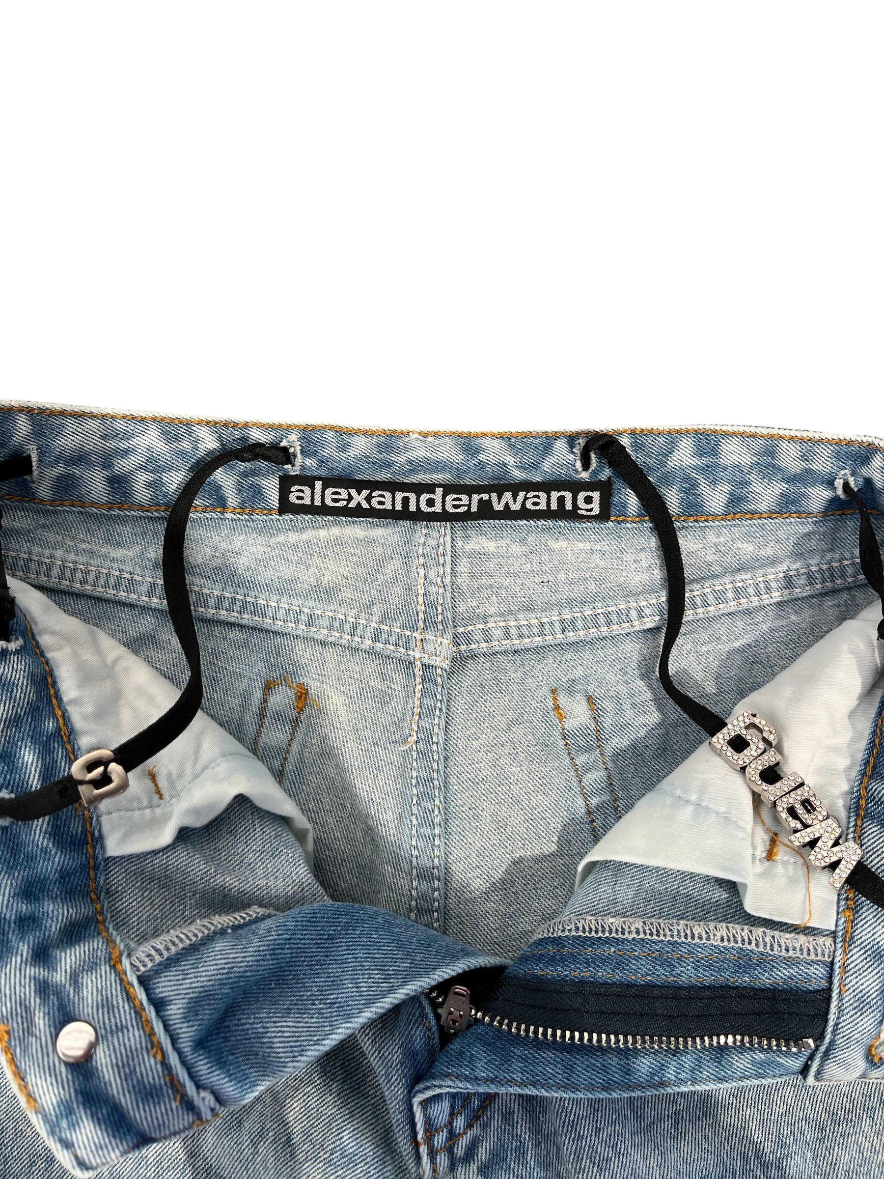 Alexander Wang/Straight Pants/25/Denim/BLU/mid rise jeans view 3