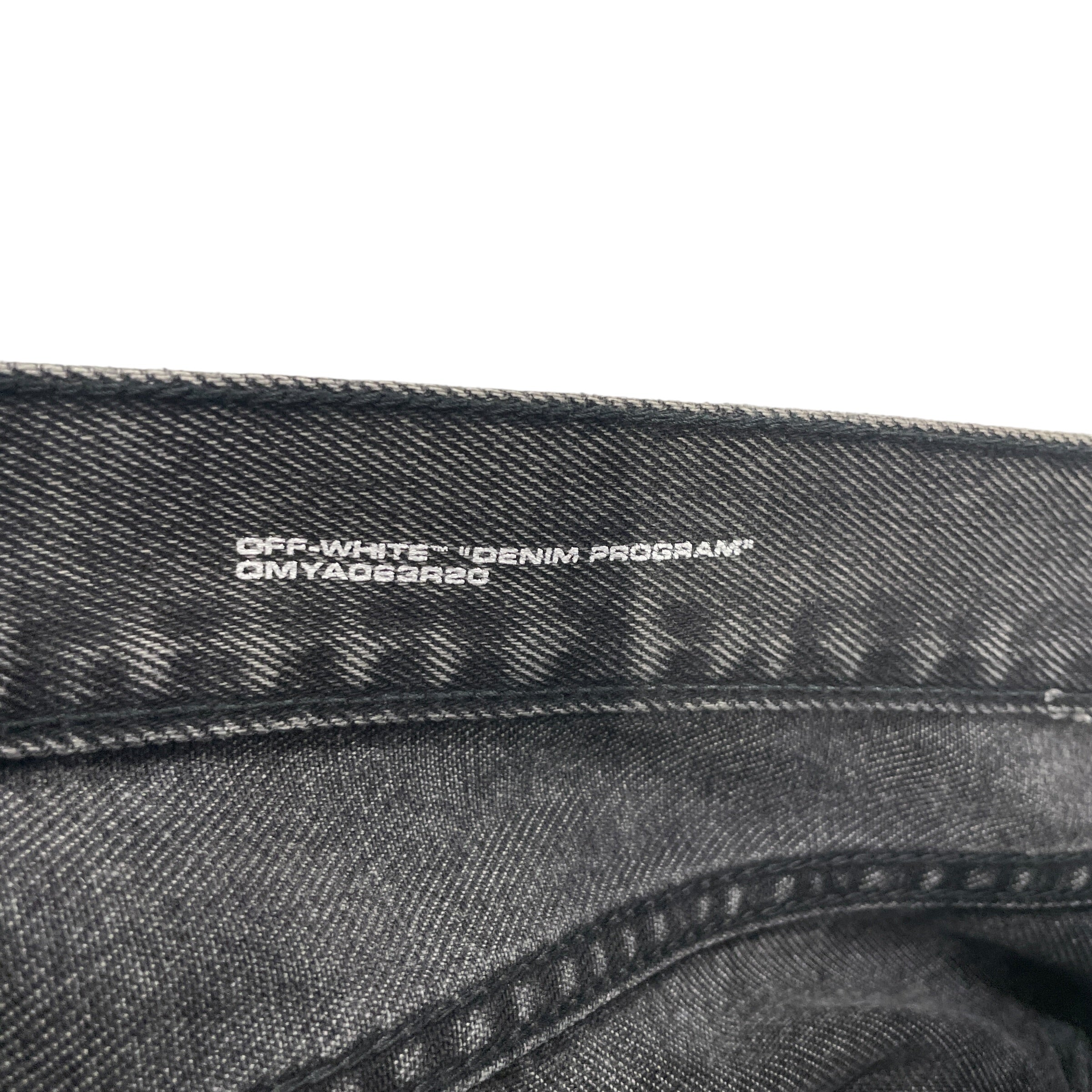 OFF-WHITE/Straight Pants/36/Cotton/GRY/BACK PKT STRIPE DENIM view 4