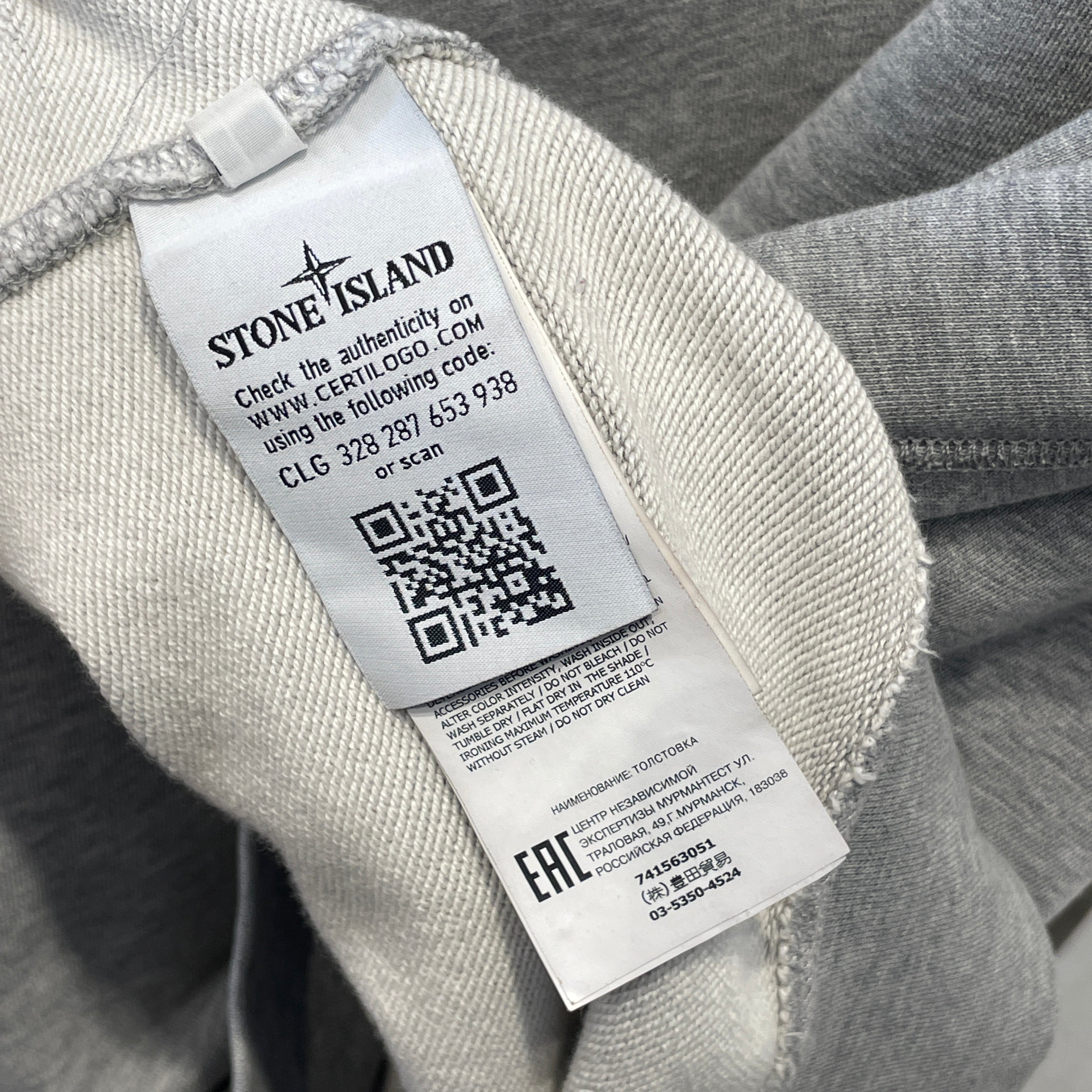 STONE ISLAND/Sweatshirt/L/Cotton/GRY/Crewneck w/ Patch view 4