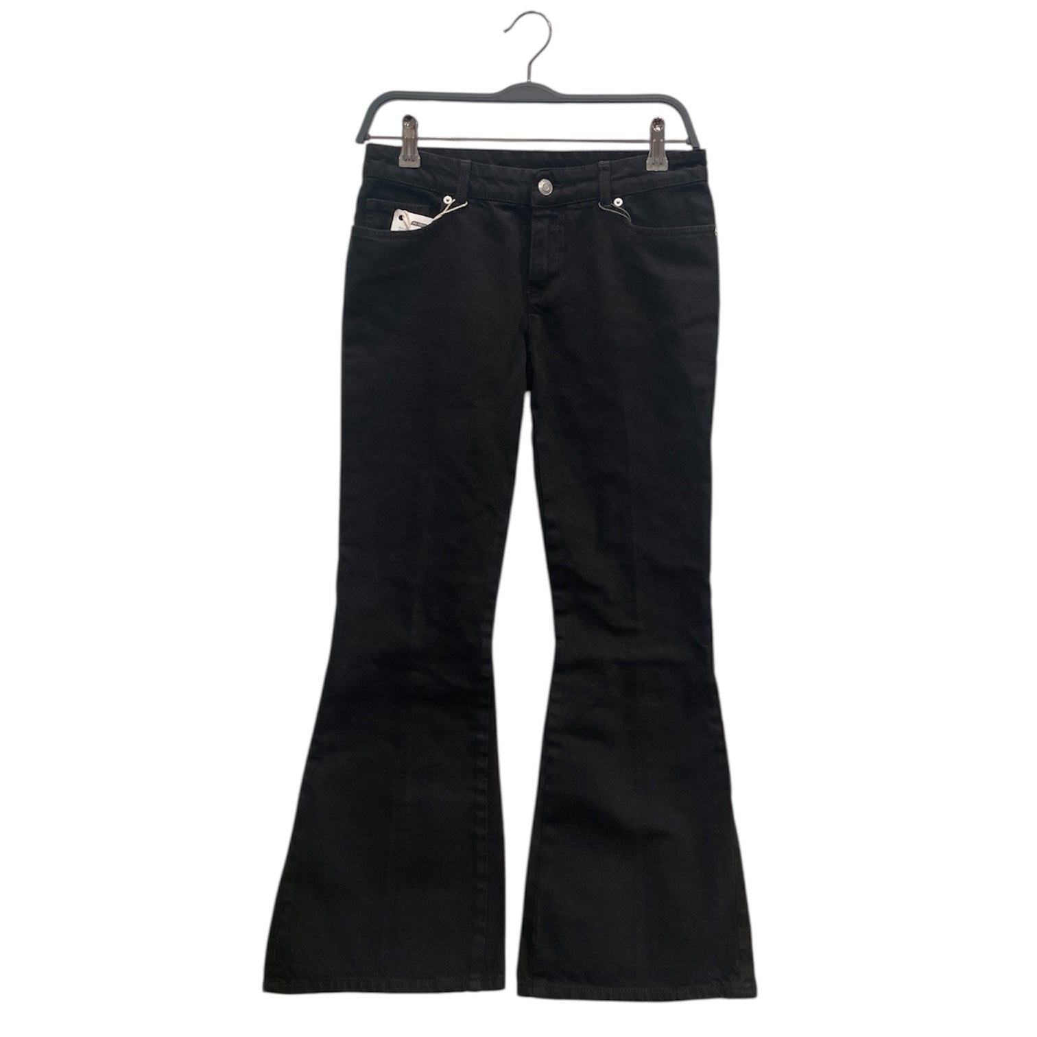 Alexander McQueen/Bootcut Pants/38/Denim/BLK/PANELED FLARE JEANS view 1