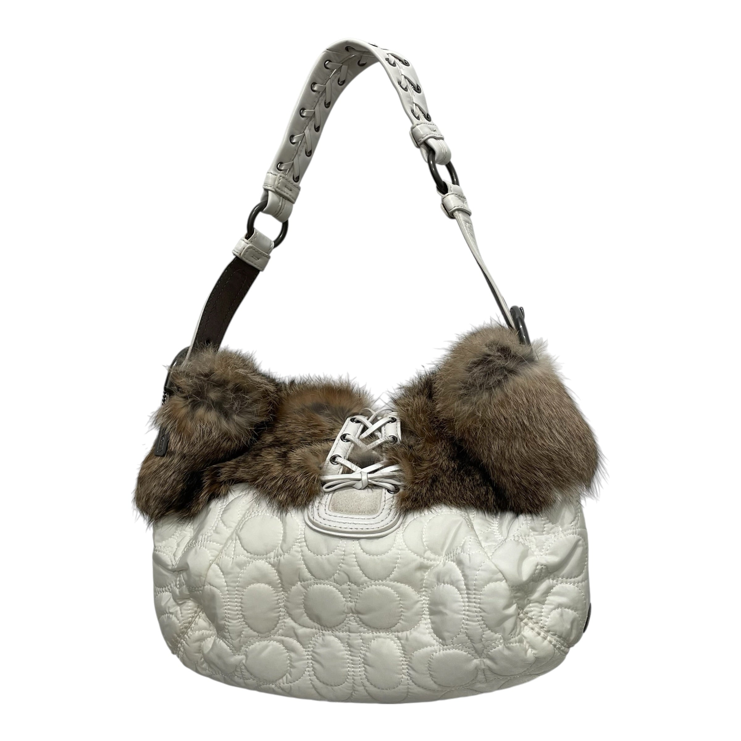 COACH/Bag/Fur/WHT/fur trim view 2
