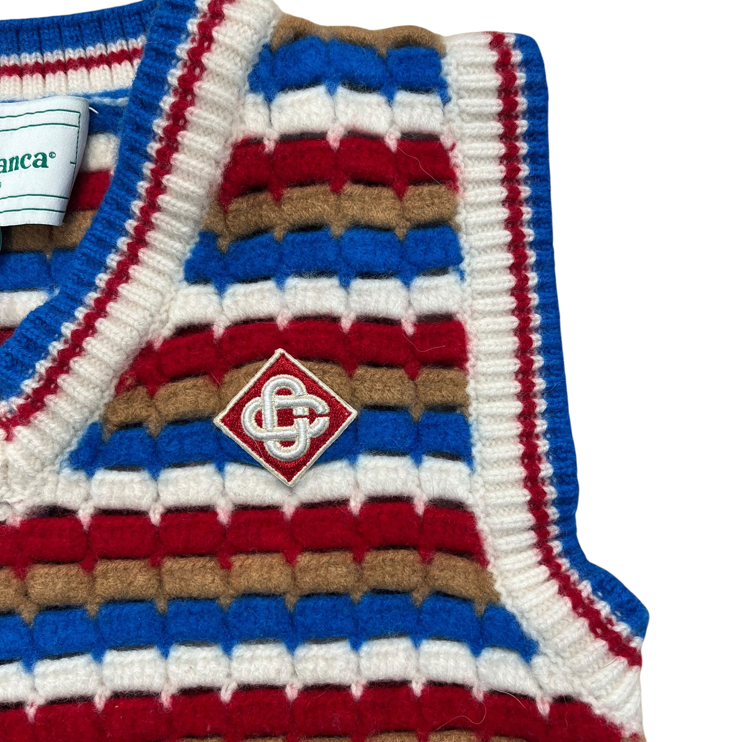 CASABLANCA/Knitted Vest/S/Stripe/Cotton/MLT/USA COLORS view 4