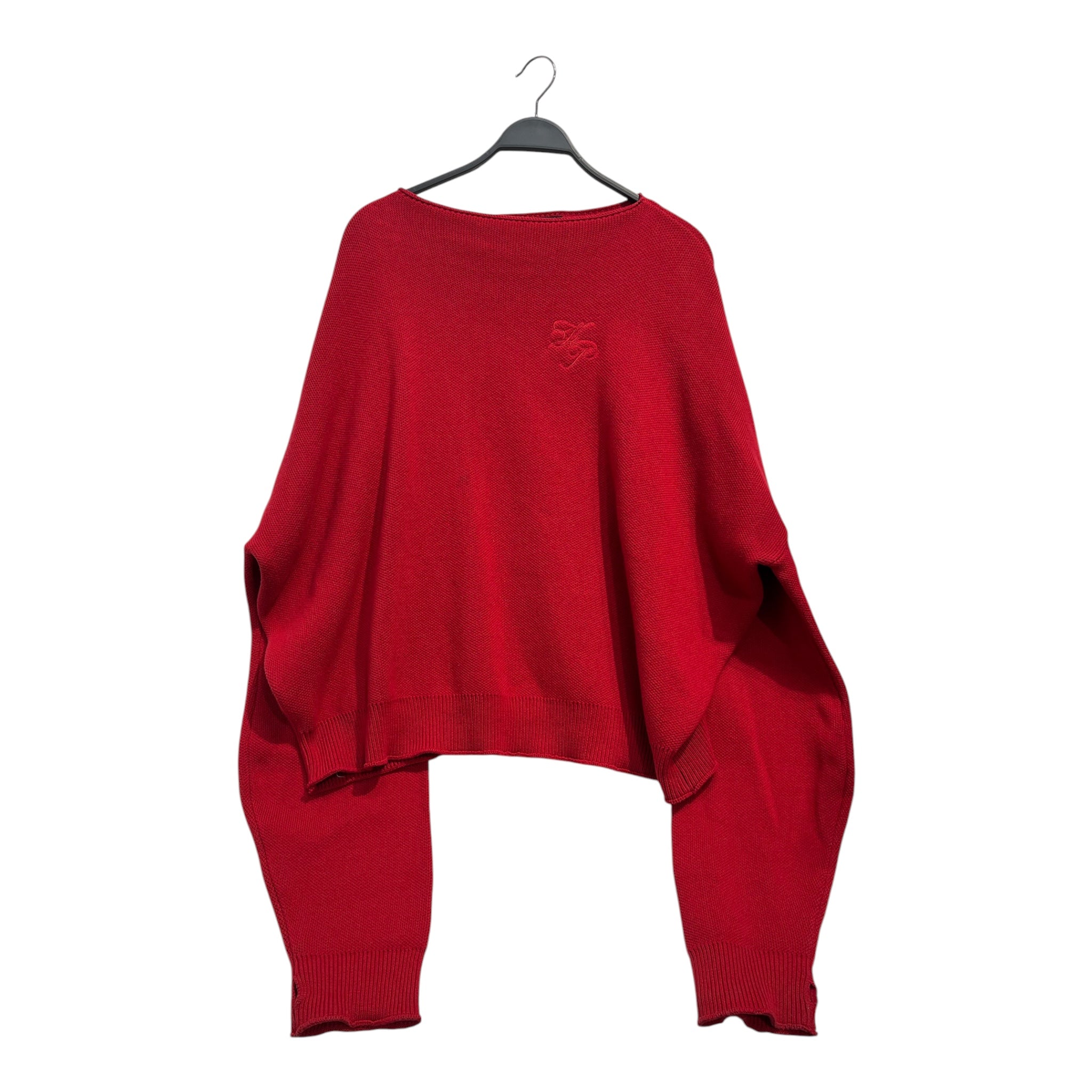 KODY PHILLIPS/Sweater/XXL/Cotton/RED/kp logo boat neck view 1