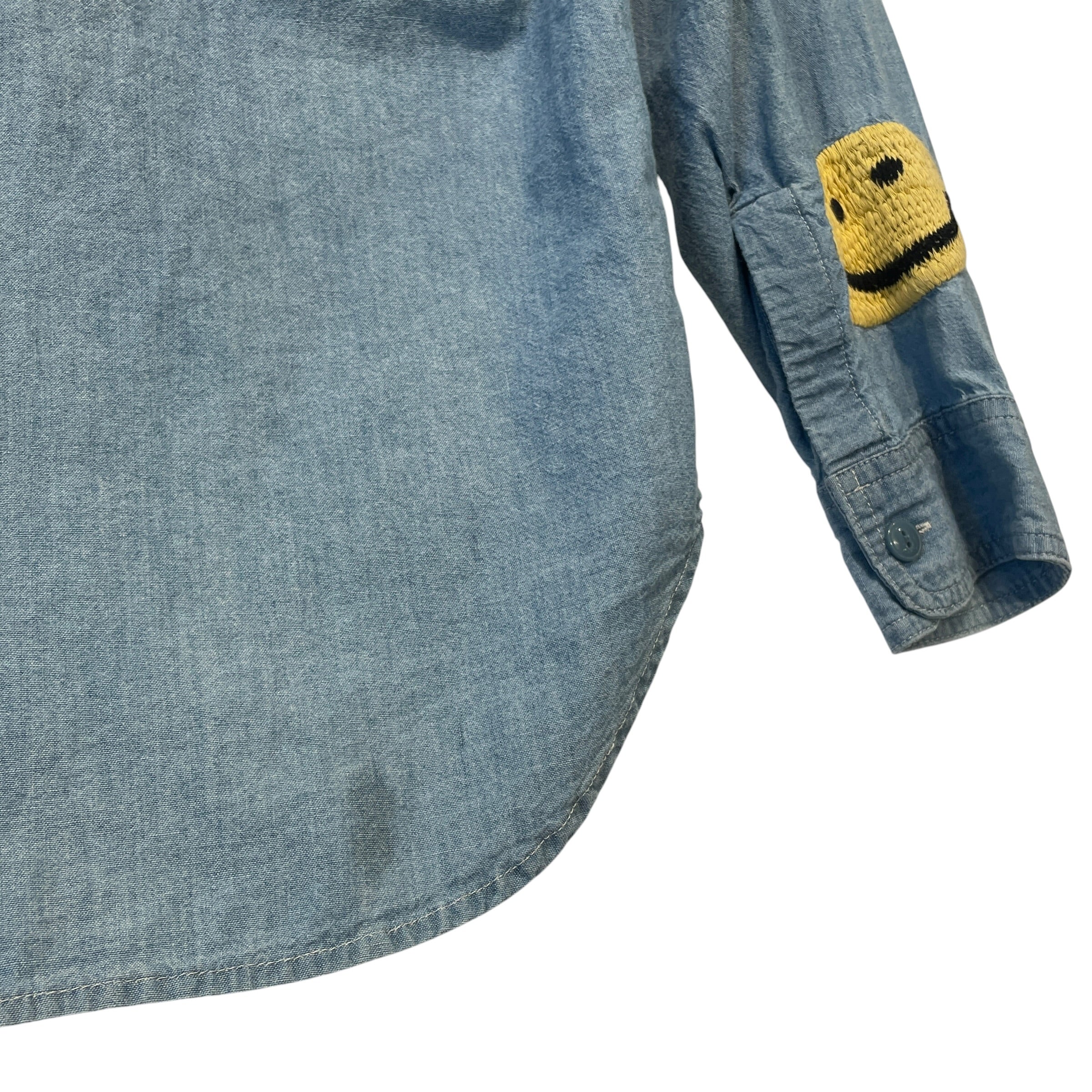KAPITAL/LS Shirt/2/Denim/IDG/SMILEY KNIT SLEEVES view 5