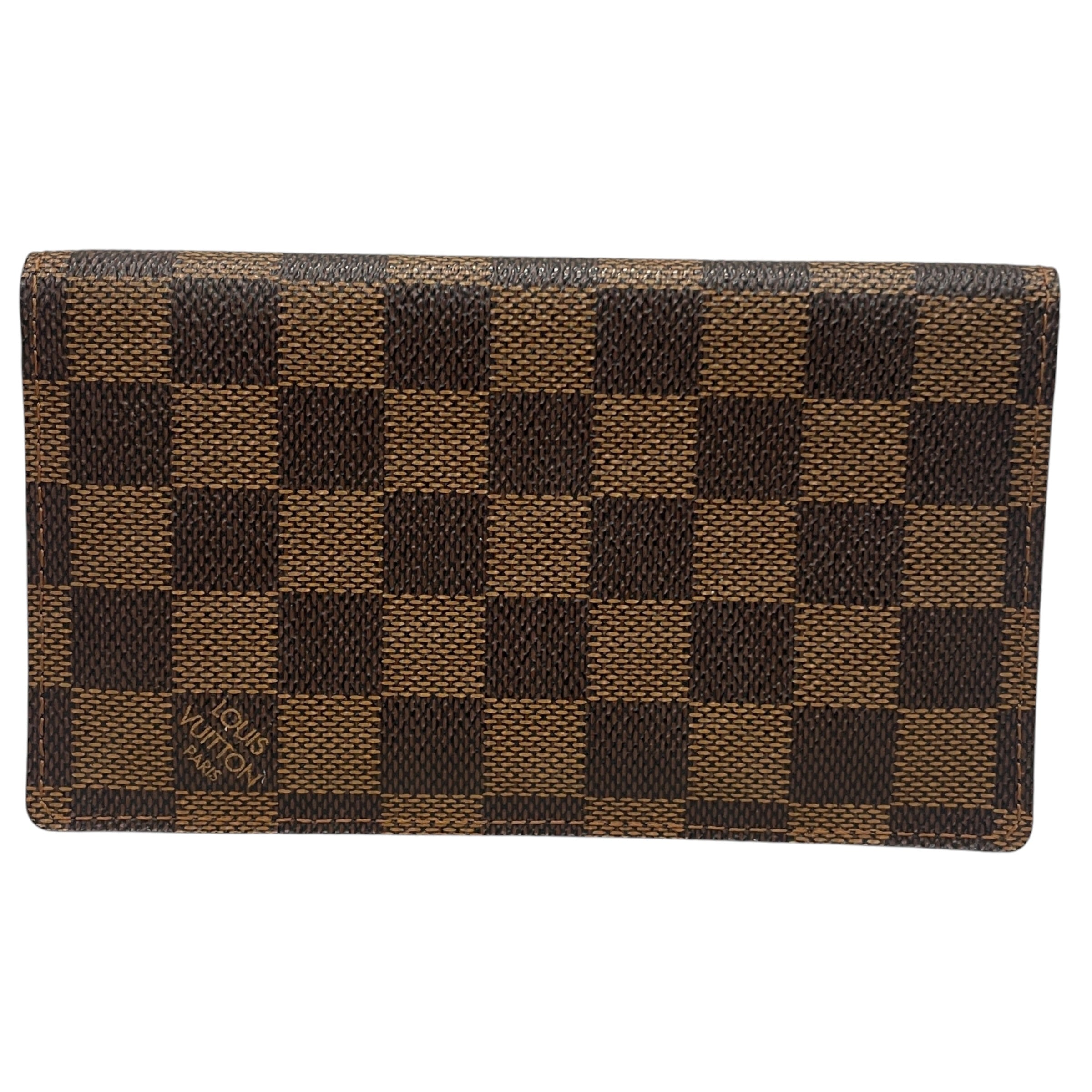 LOUIS VUITTON/Wallet/Glen Check/Leather/BRW/L's/EBENE PASSPORT HOLDER view 1