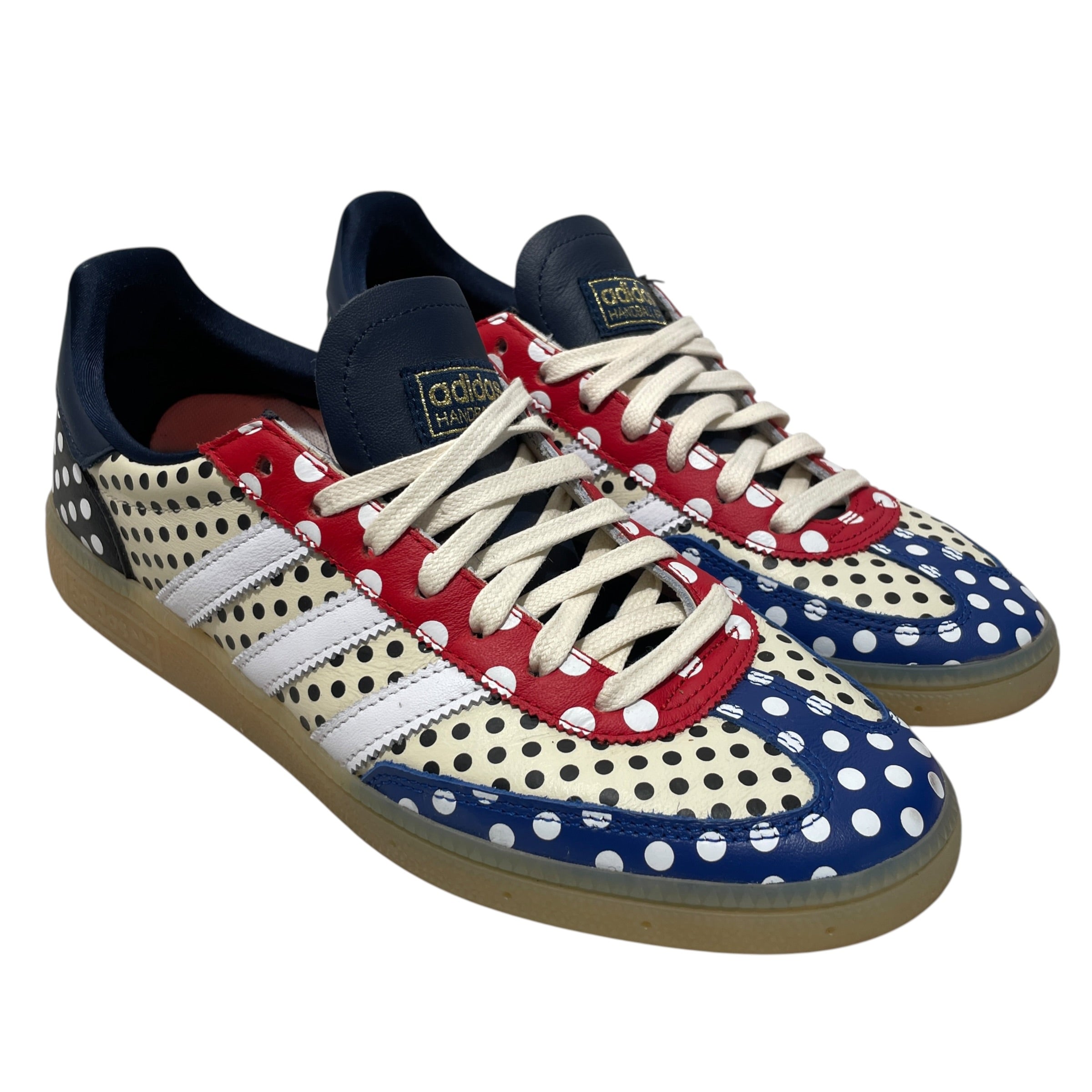 adidas/Politics/Low-Sneakers/US 9.5/Polka dot/Acrylic/BLU/HANDBALL view 1