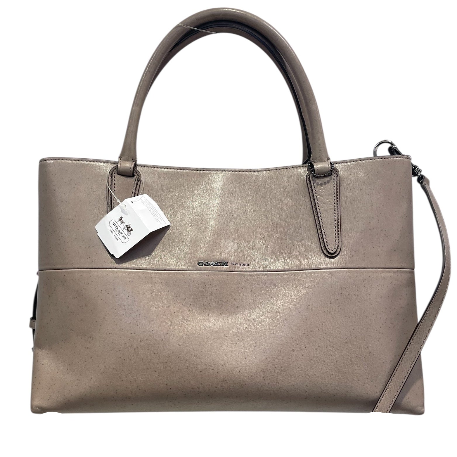 COACH/Hand Bag/Polka dot/Leather/BEG/speckled borough bag view 1