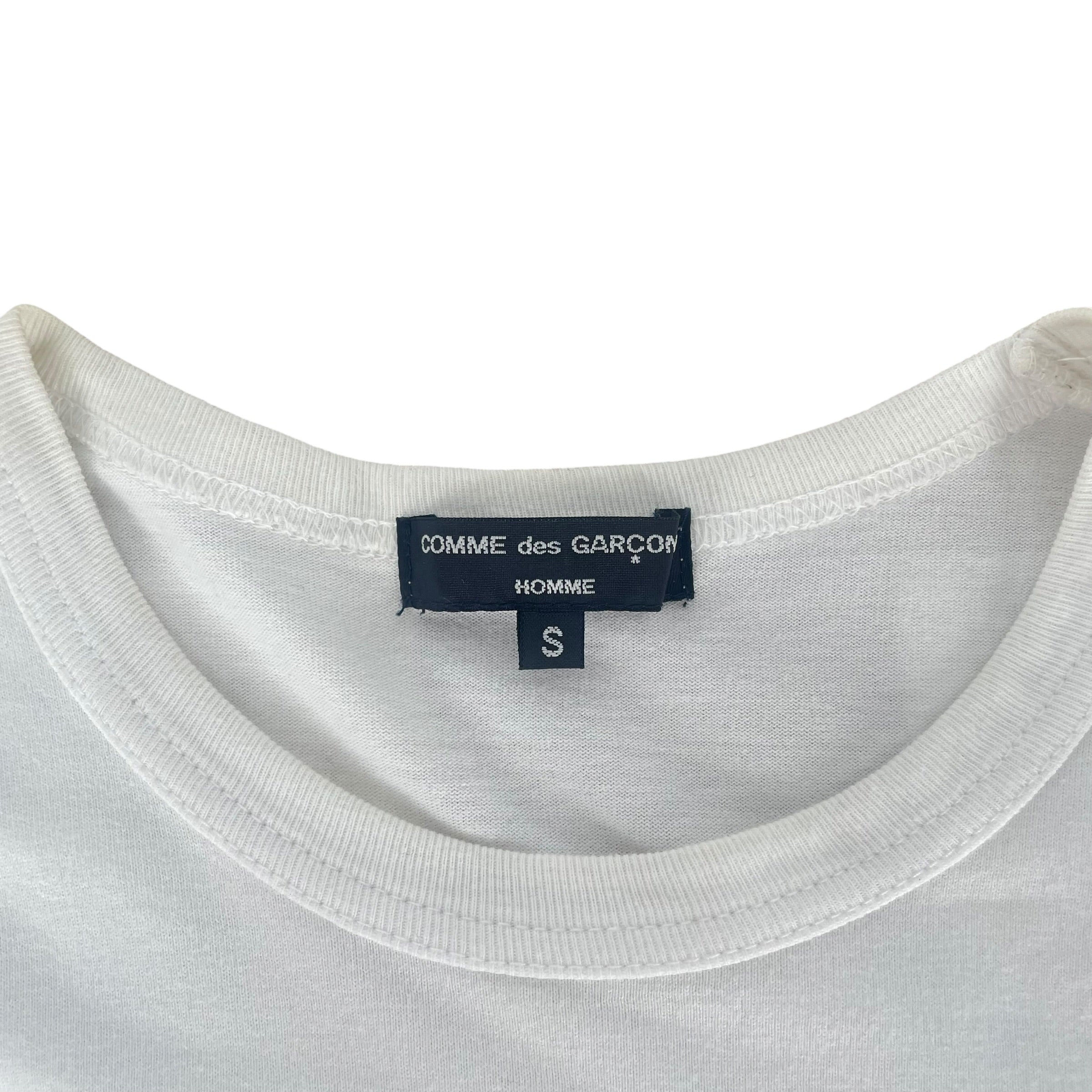 COMME des GARCONS HOMME/T-Shirt/S/Cotton/WHT/WHITE BLUE ADJUSTABLE TSHIRT view 3