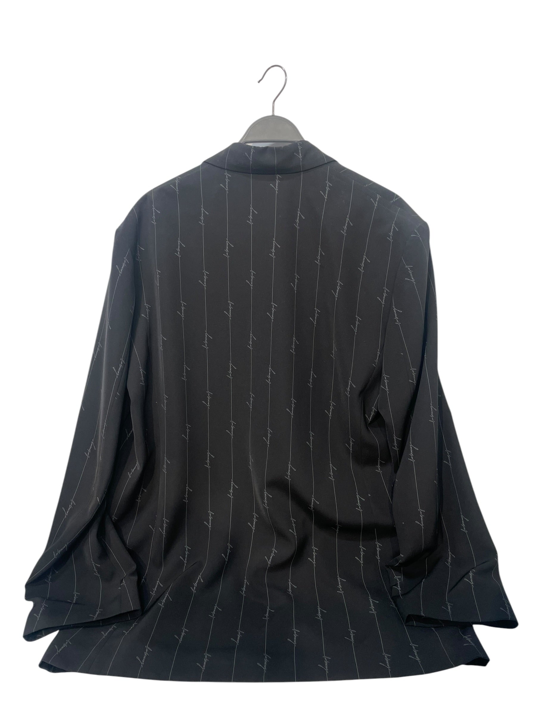 BALENCIAGA/Tailored Jkt/46/Polyester/BLK/Graphic/Signature Logo Boxy view 2