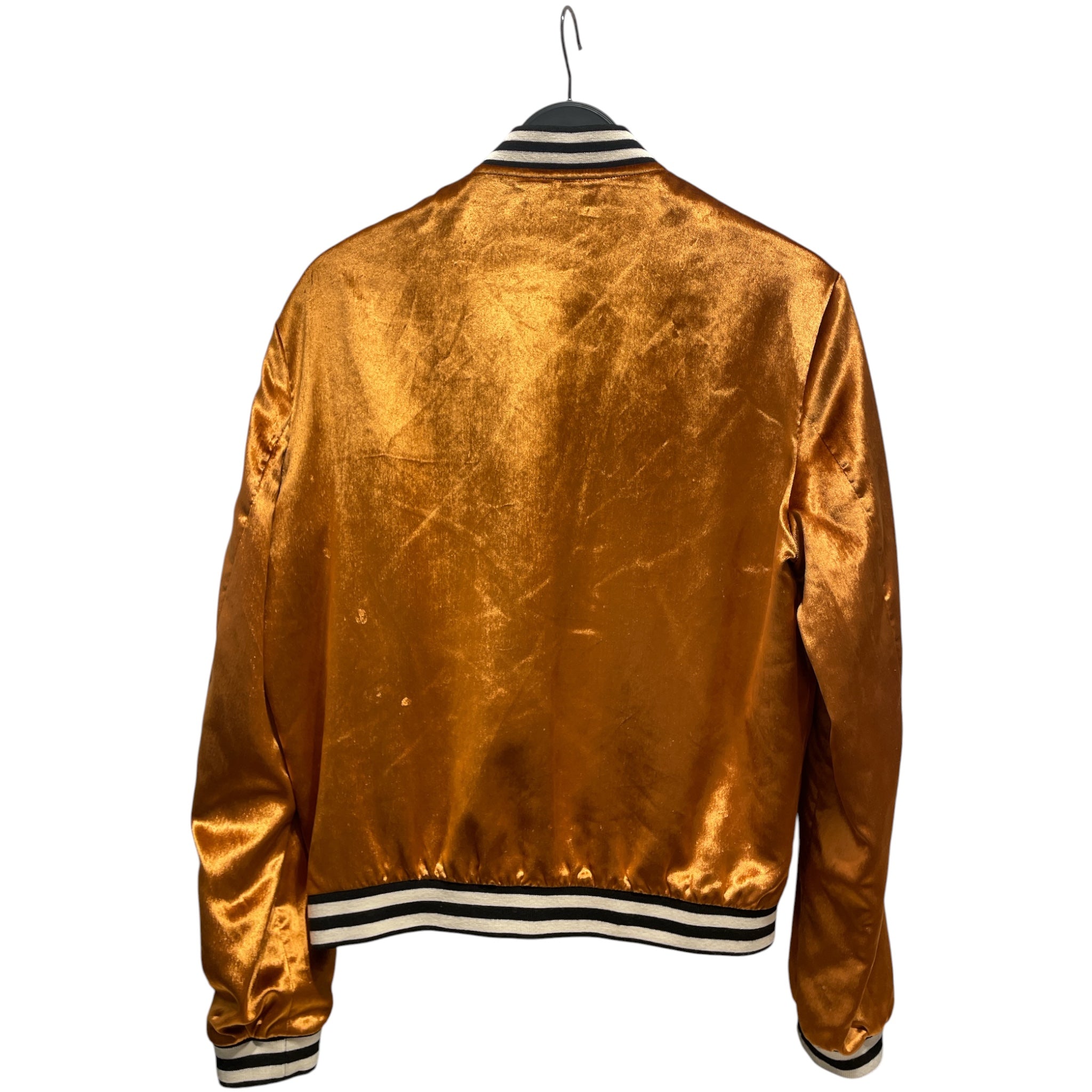 SAINT LAURENT/Jacket/50/Silk/GLD/Velvet Ribbed Bomber Jkt view 2