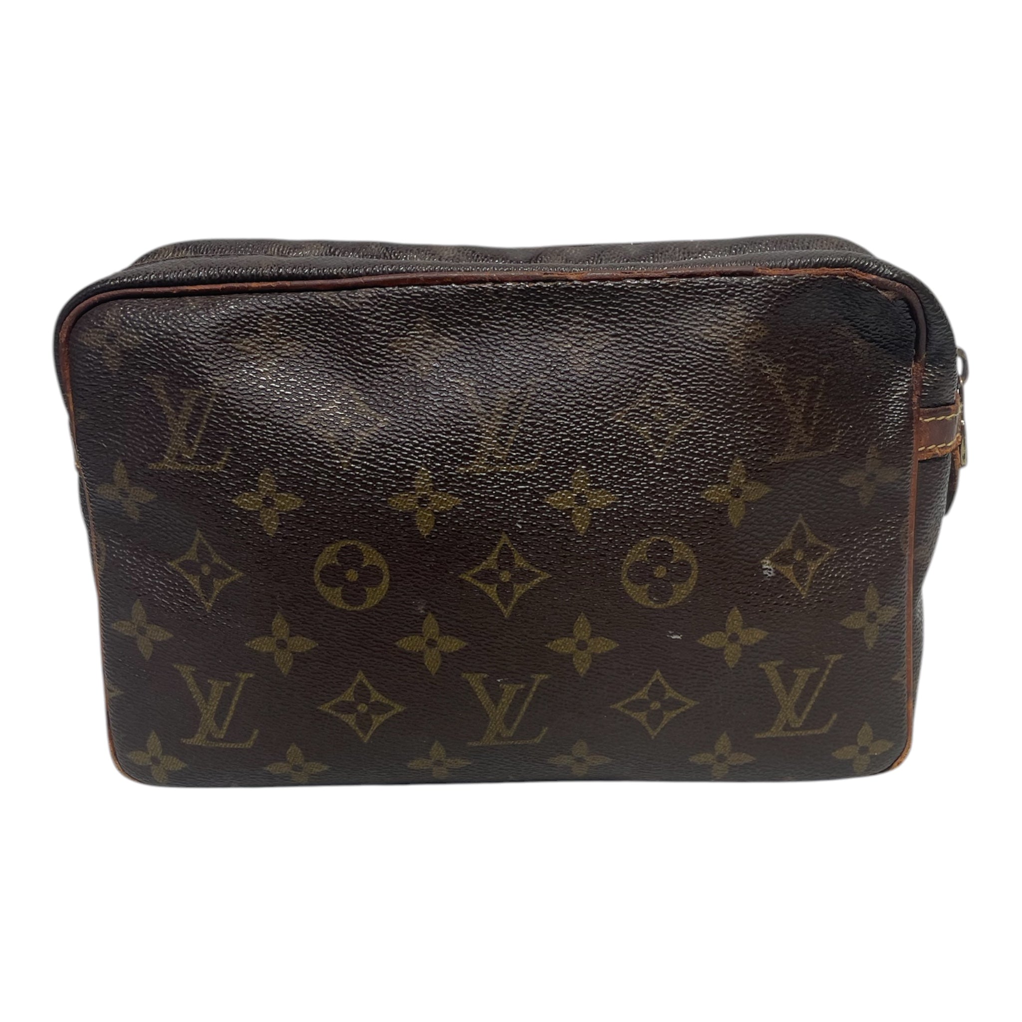 LOUIS VUITTON/Pouch/Monogram/Leather/BRW/Monogram makeup bag view 2