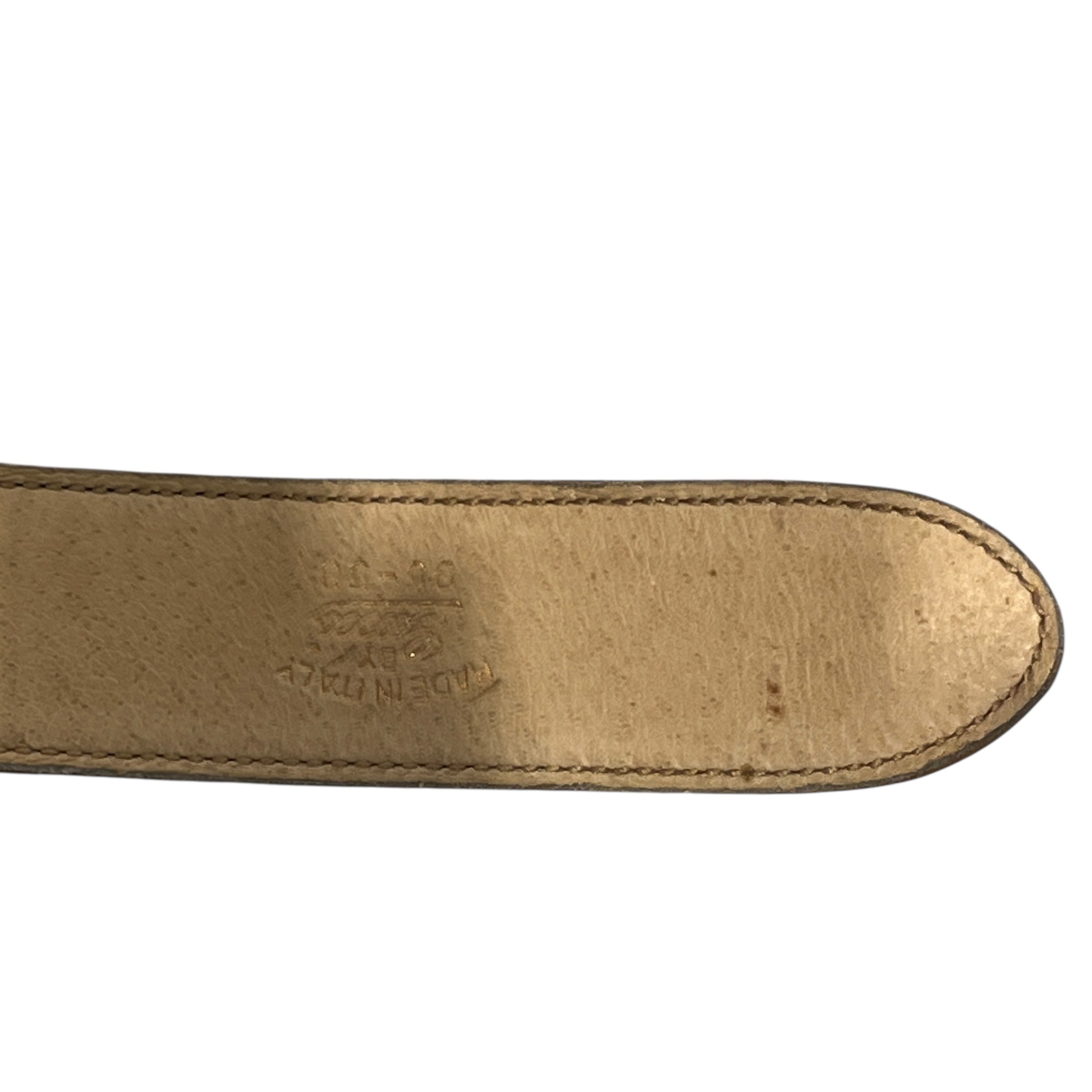 GUCCI/Belt/Leather/BEG/SIZE 40 gold buckle view 3