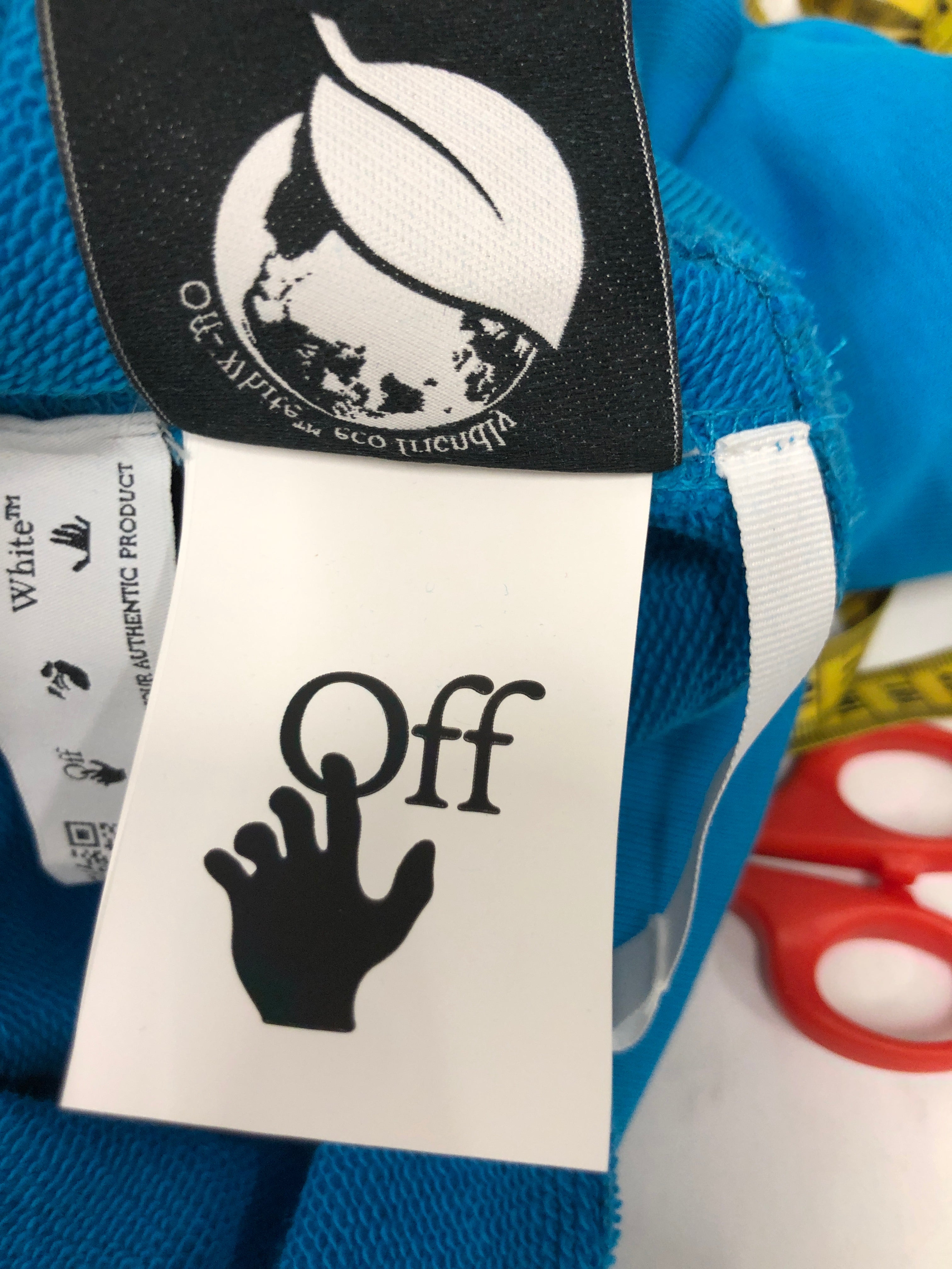 OFF-WHITE/Hoodie/M/Cotton/BLU/Off White Cropped Hoodie (W) view 7