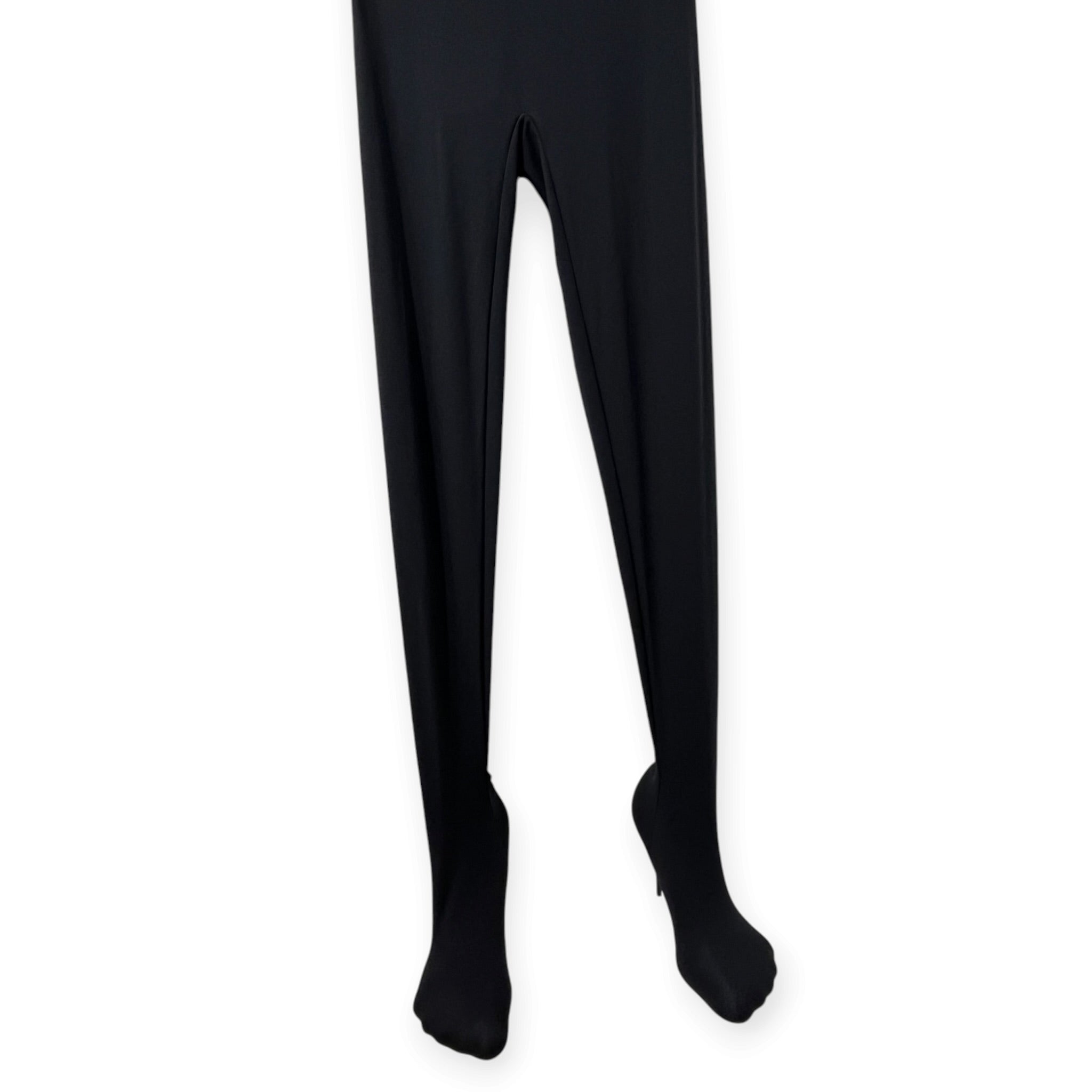 BALENCIAGA/Bottoms/38/Polyester/BLK/ANATOMICAL HEELED PANTS view 1