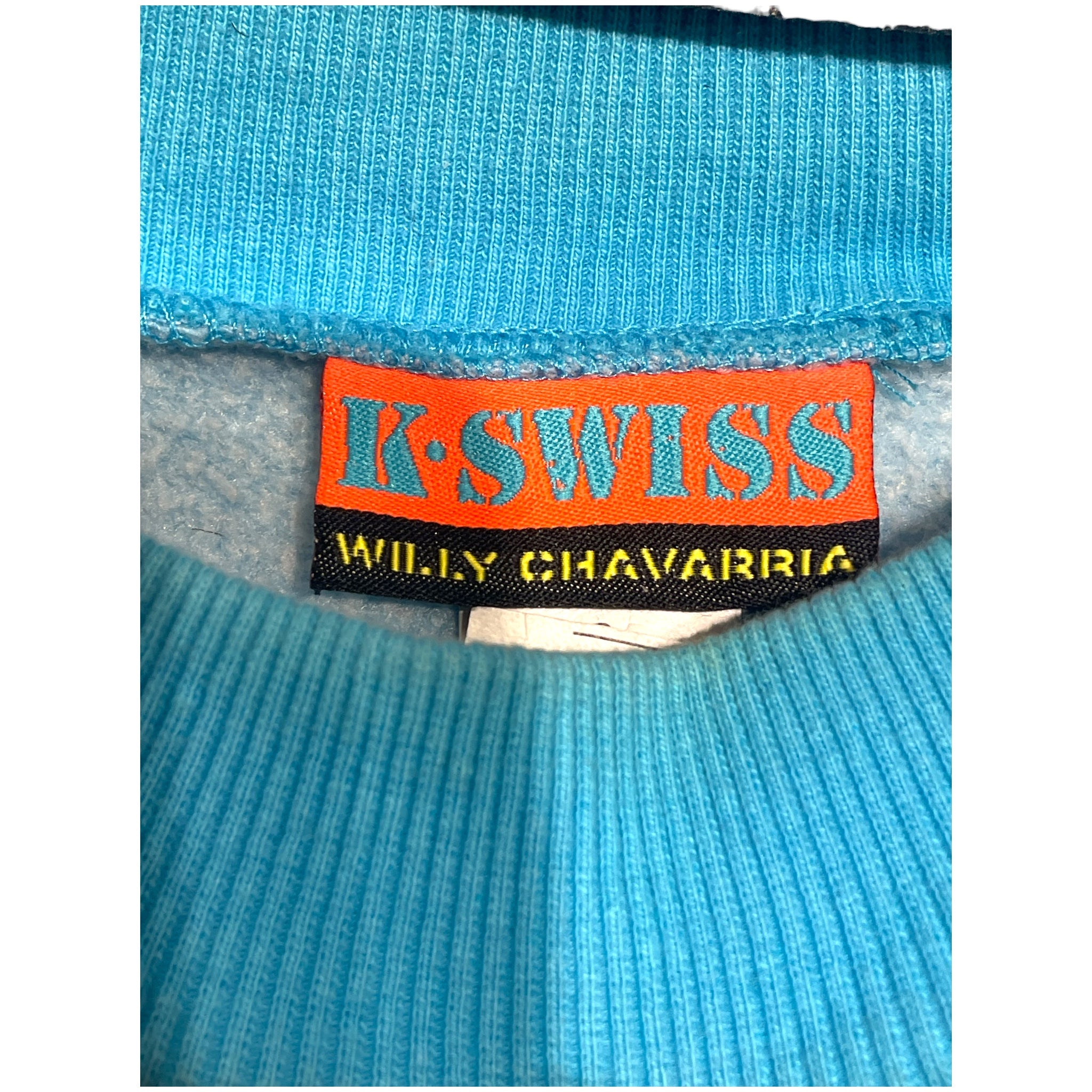 WILLY CHAVARRIA/K-SWISS/Sweatshirt/S/Cotton/BLU/No Human Being is Illegal Crew view 3