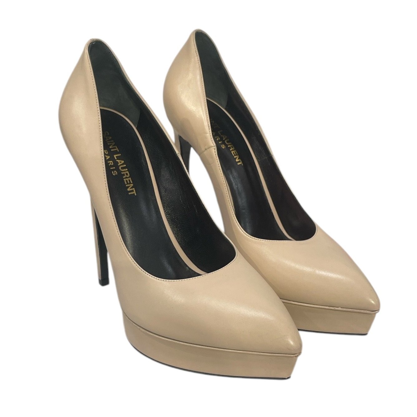 SAINT LAURENT/Heels/US 9/Leather/CRM/ view 1