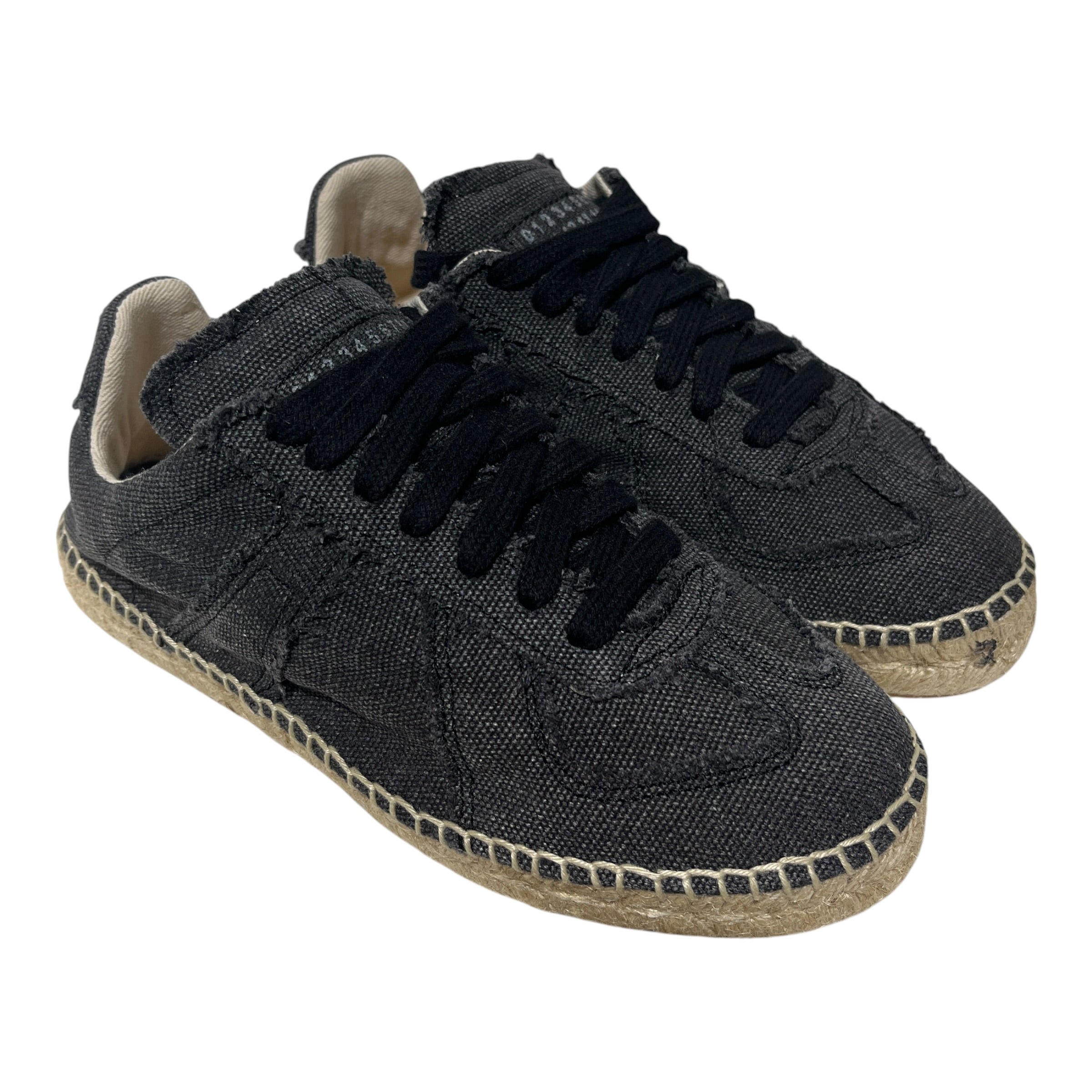 Maison Margiela/Low-Sneakers/EU 35/Cotton/BLK/cork sole view 1
