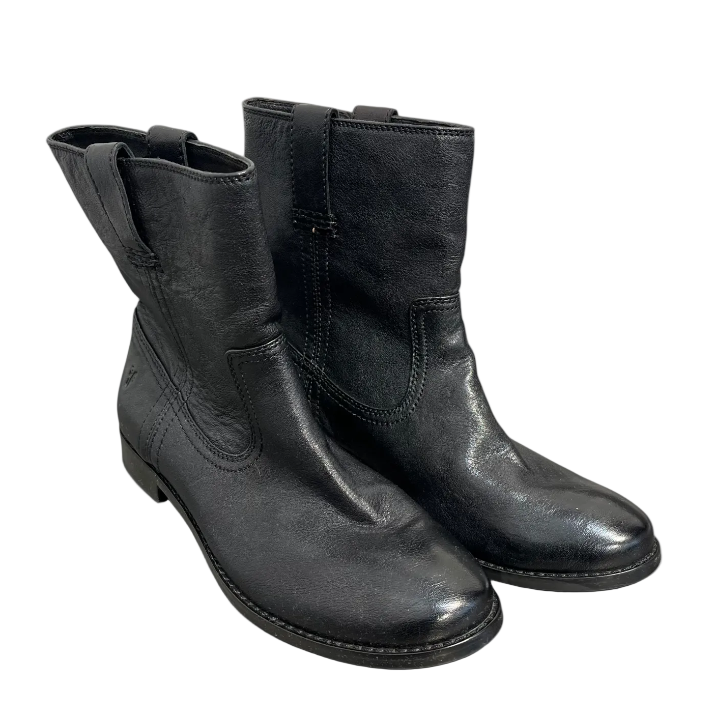 FRYE/Biker Boots/US 8.5/Leather/BLK/low boot view 1