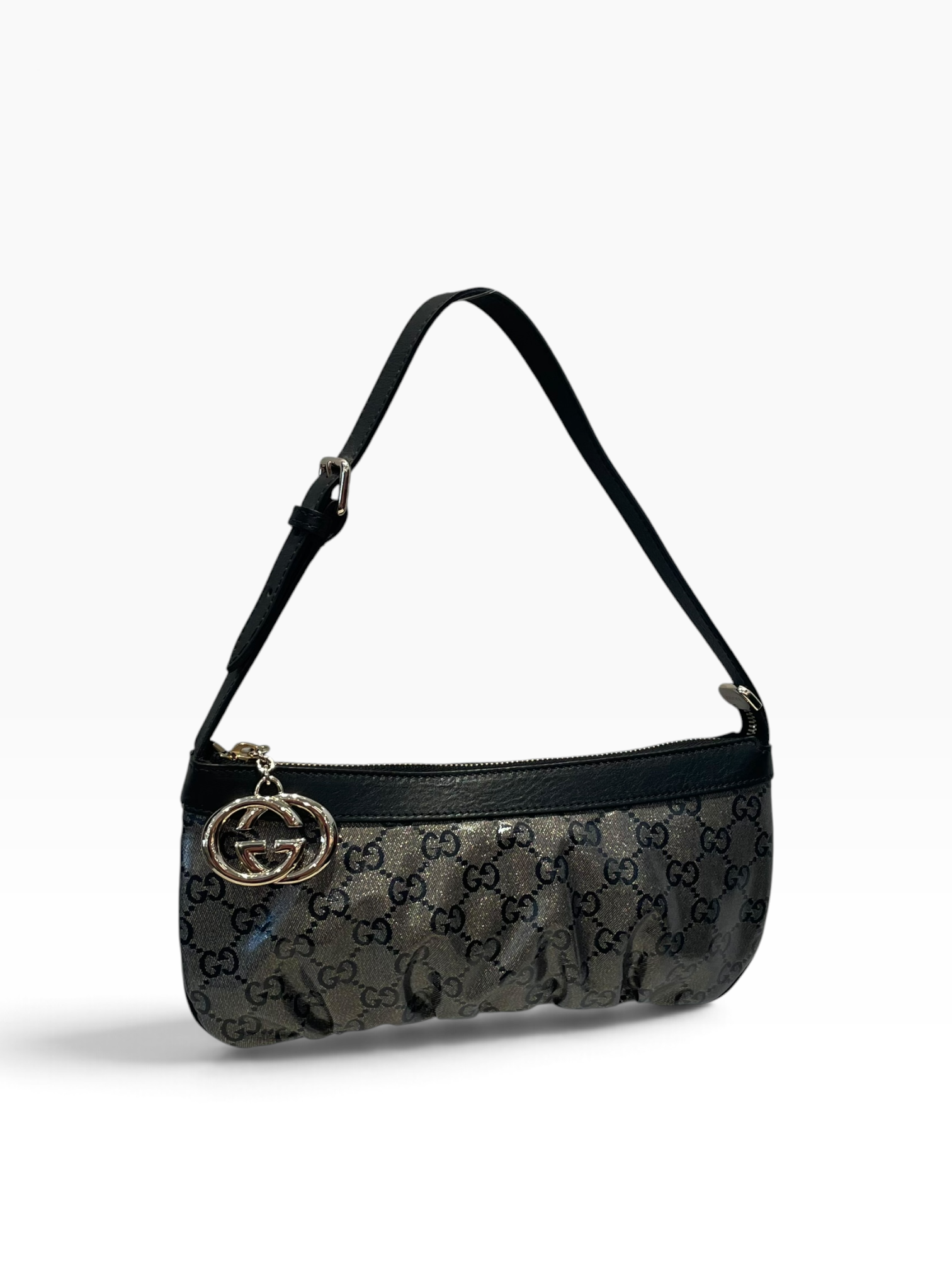 GUCCI/Hand Bag/GRY/GG Crystal-Coated Pochette view 1
