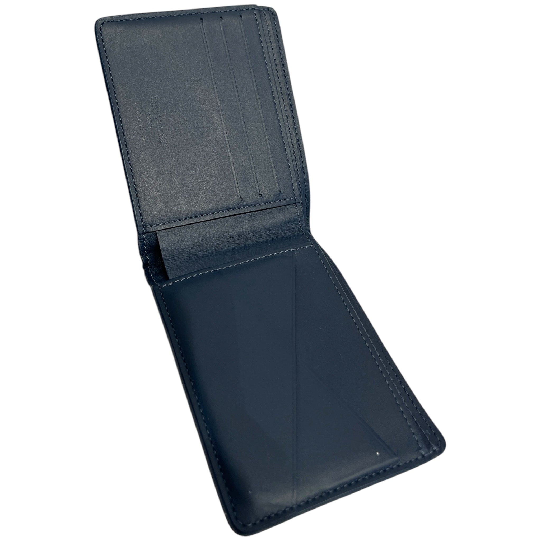 LOUIS VUITTON/Bifold Wallet/Monogram/Leather/NVY/white view 4