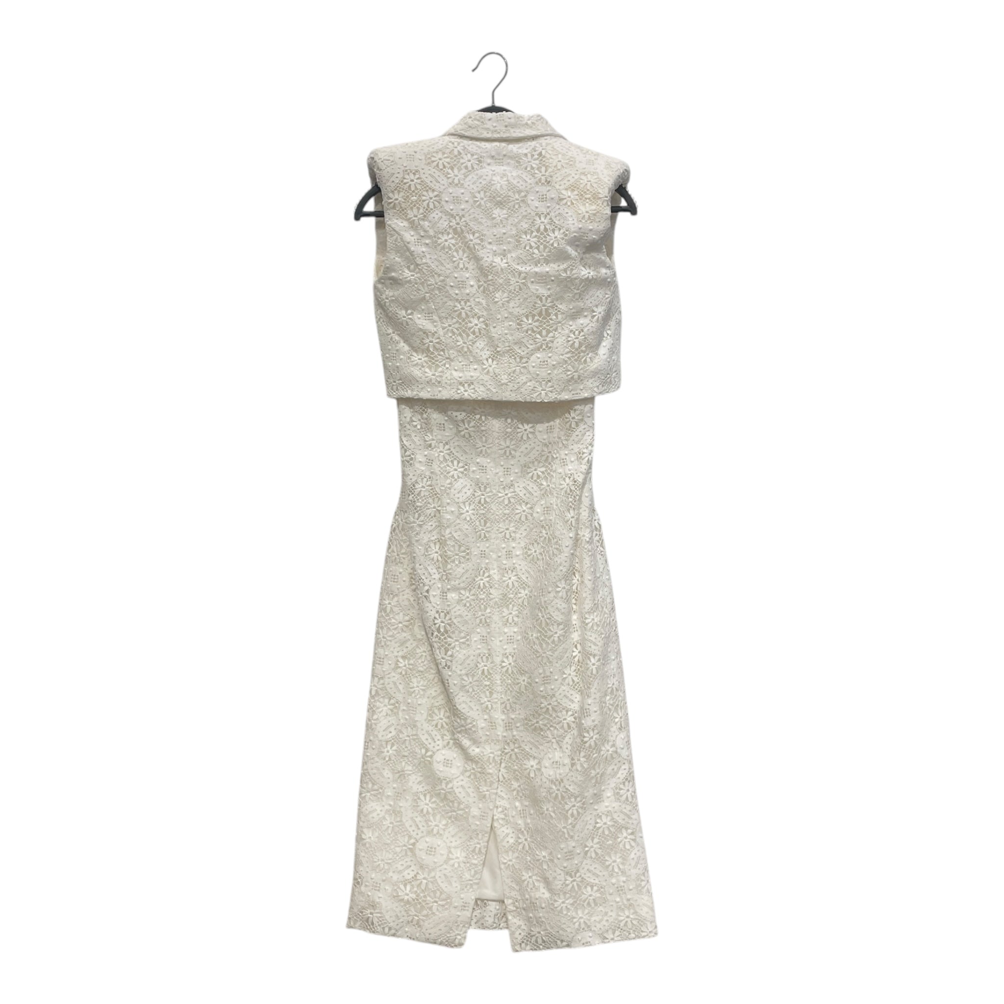 Alexander McQueen/SL Dress/Cotton/WHT/LACE DRESS W/ VEST view 2
