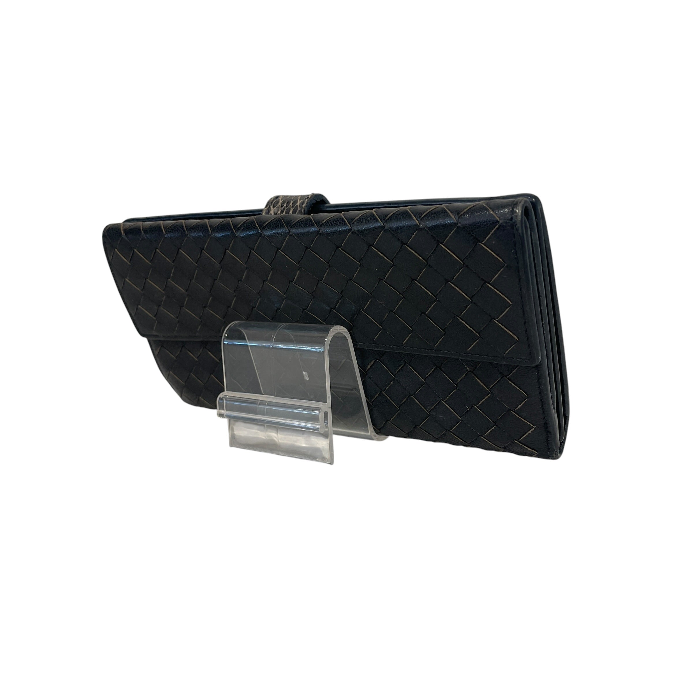 BOTTEGA VENETA/Long Wallet/Leather/BLK/L's/SNAKESKIN CLOSURE, HRY7394 view 2