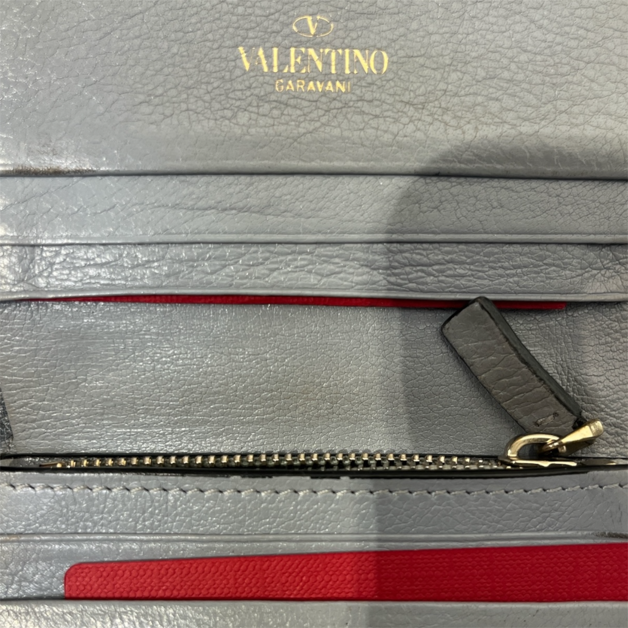 VALENTINO/Bifold Wallet/Leather/BLU/LIGHT BLUE/GRAY W/ ROCK STUDS view 3