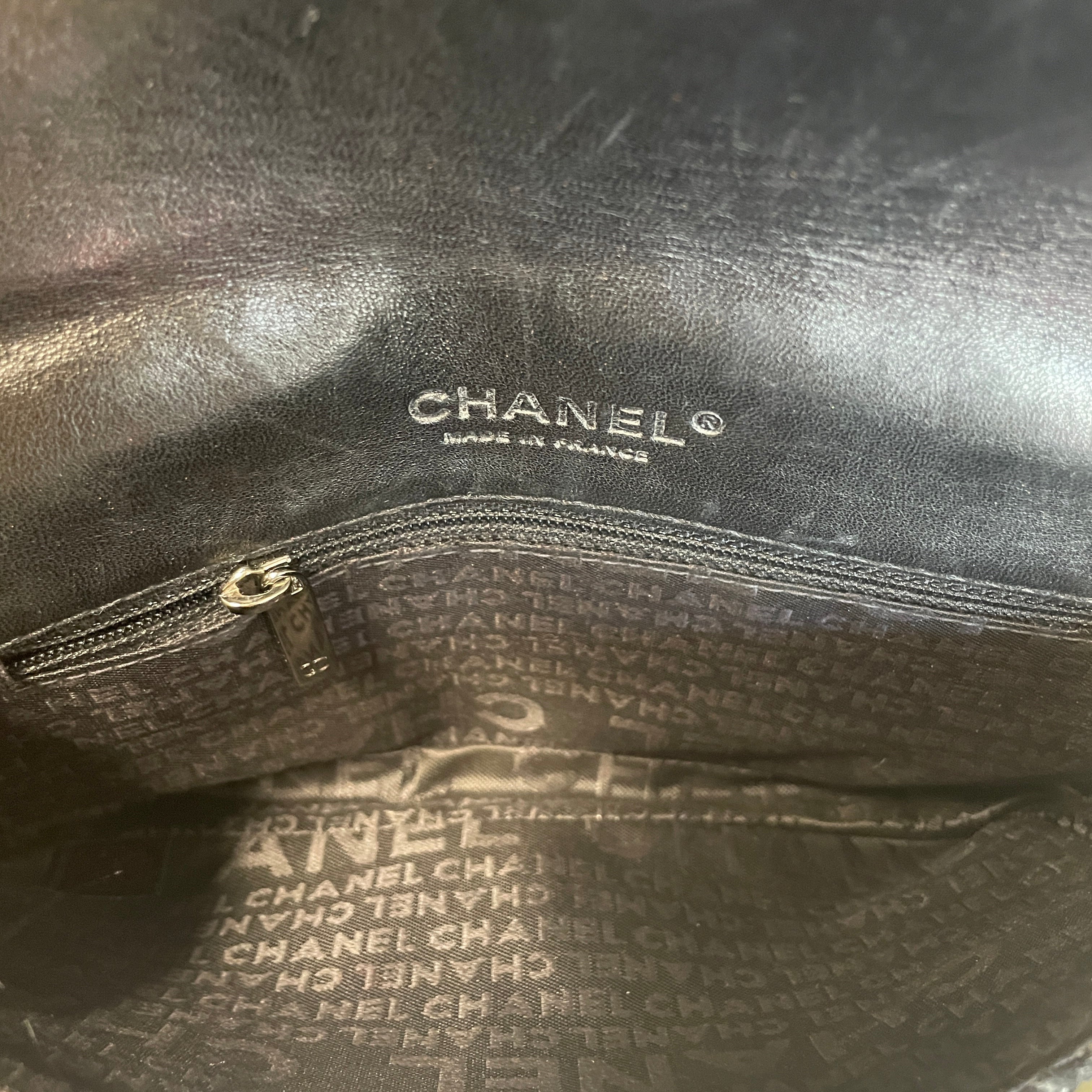 CHANEL/Hand Bag/Stripe/Cotton/BLK/tweed, cq884h4 view 4