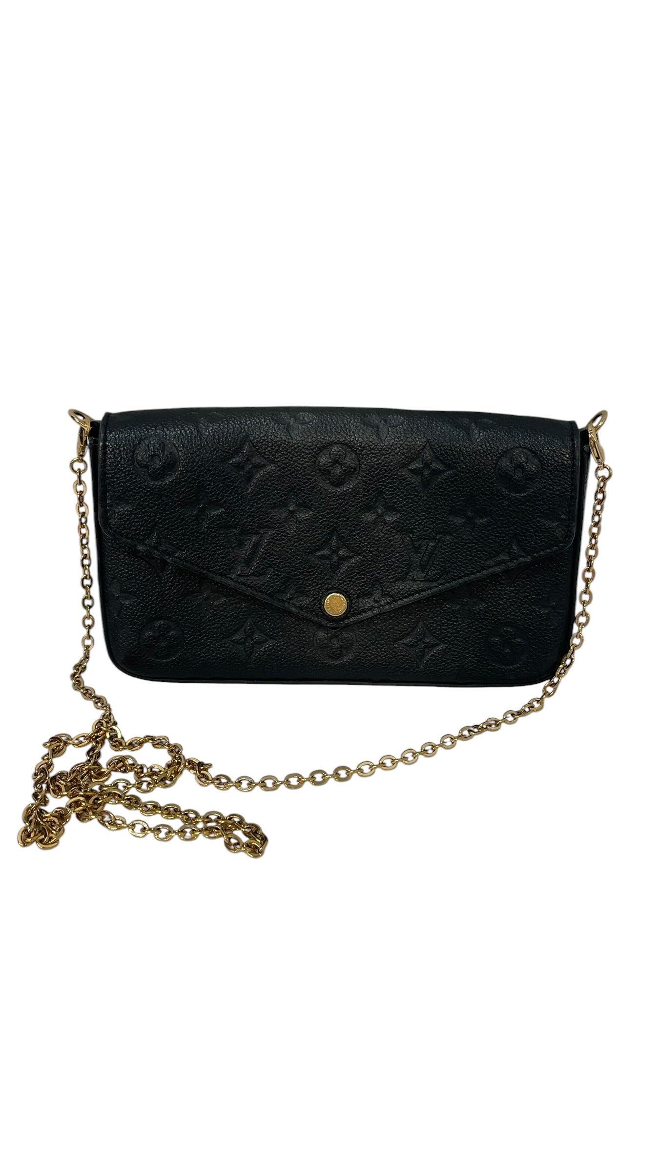 LOUIS VUITTON/Cross Body Bag/Monogram/Leather/BLK/Empreinte Felicie view 1