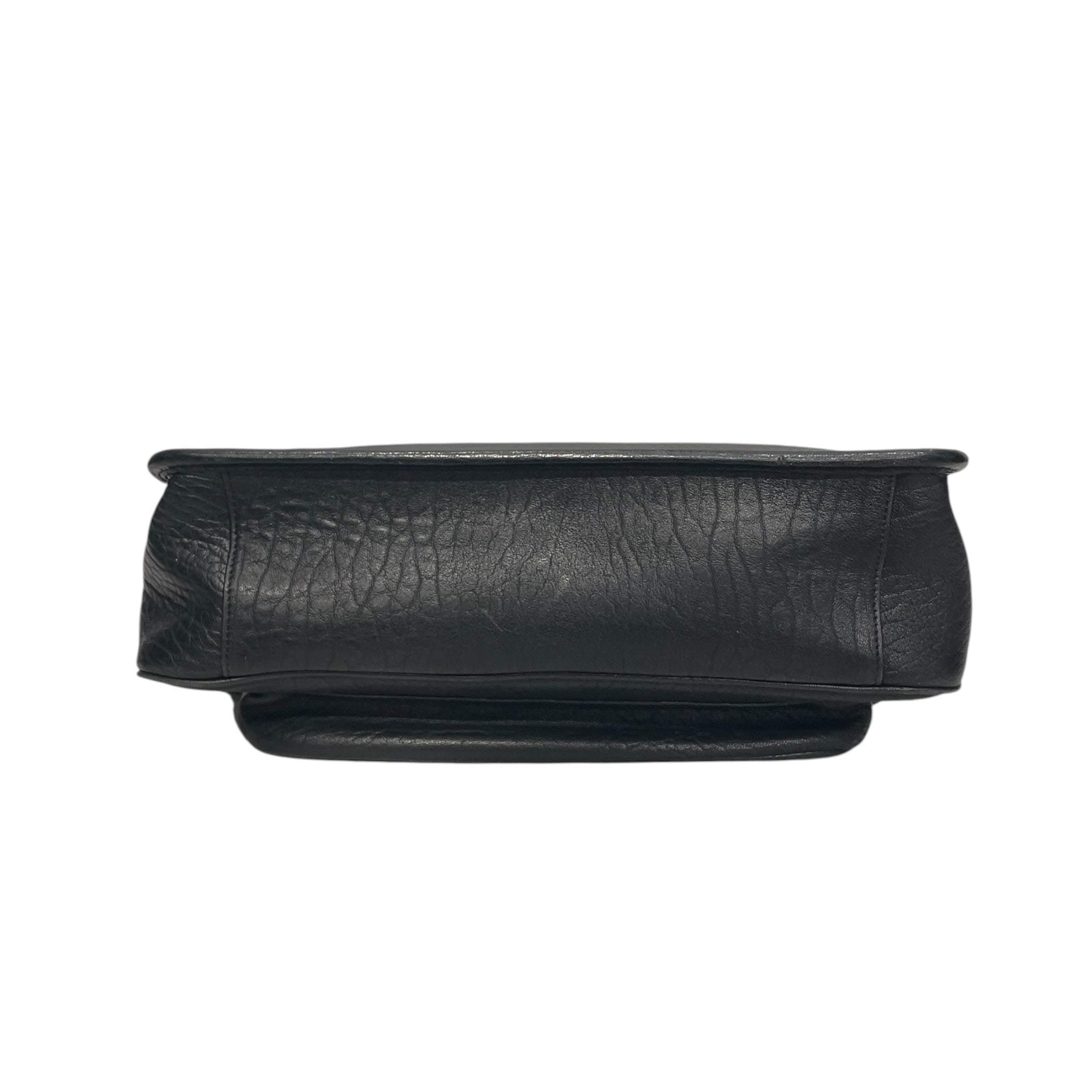 YVES SAINT LAURENT/Bag/Leather/BLK/DOUBLE MESSENGER view 3