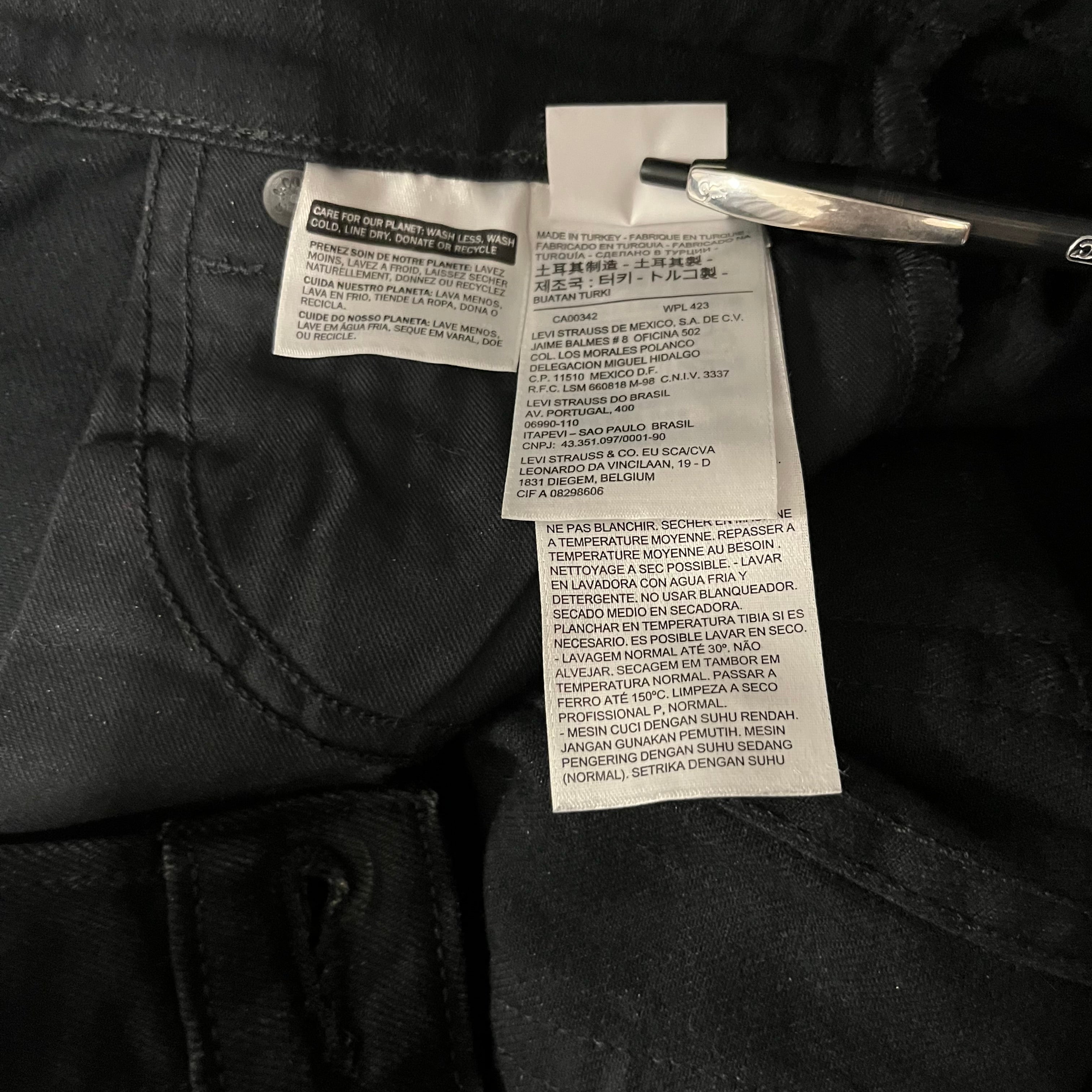 VETEMENTS/Levi's/Skinny Pants/S/Cotton/BLK/2017 reworked view 10