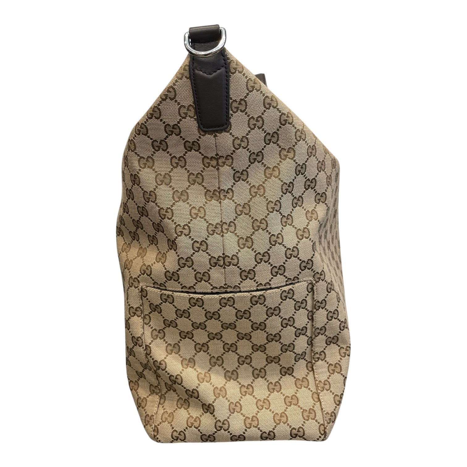 GUCCI/Bag/Monogram/KHK/canvas travel bag view 4