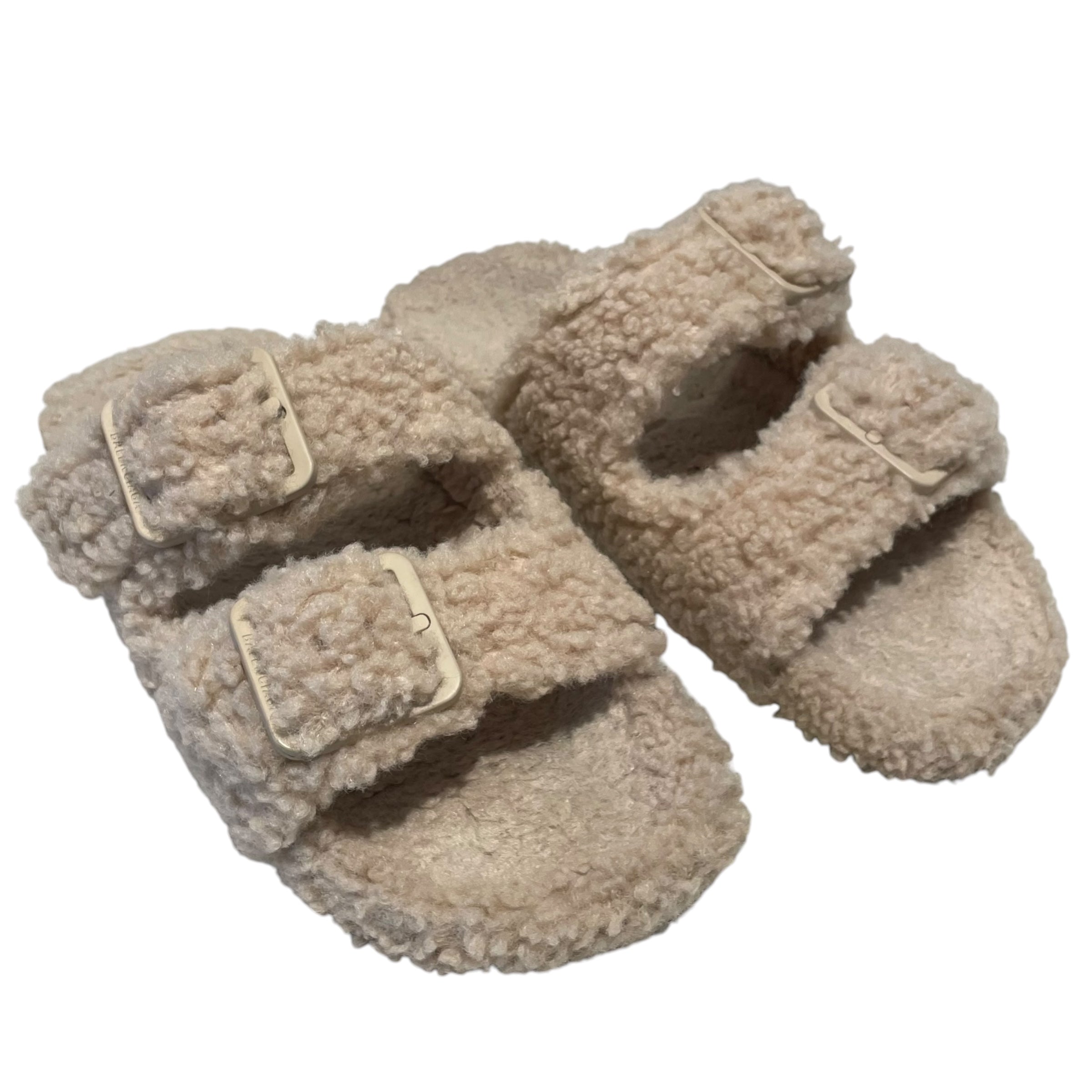 BALENCIAGA/Sandals/EU 44/Fur/CRM/Faux Fur Slides view 1