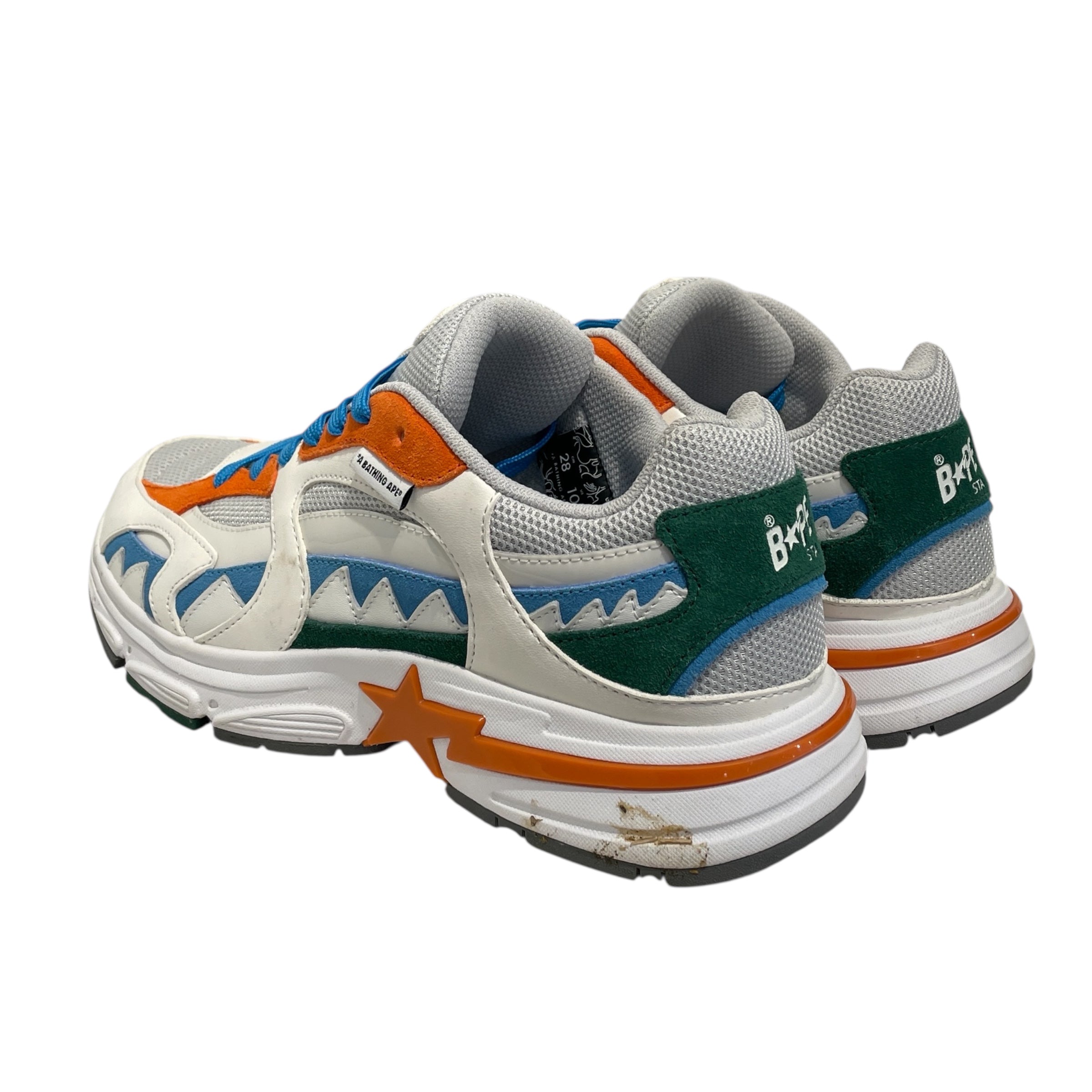 BAPE STA!/Low-Sneakers/US 10/Cotton/WHT/ view 2