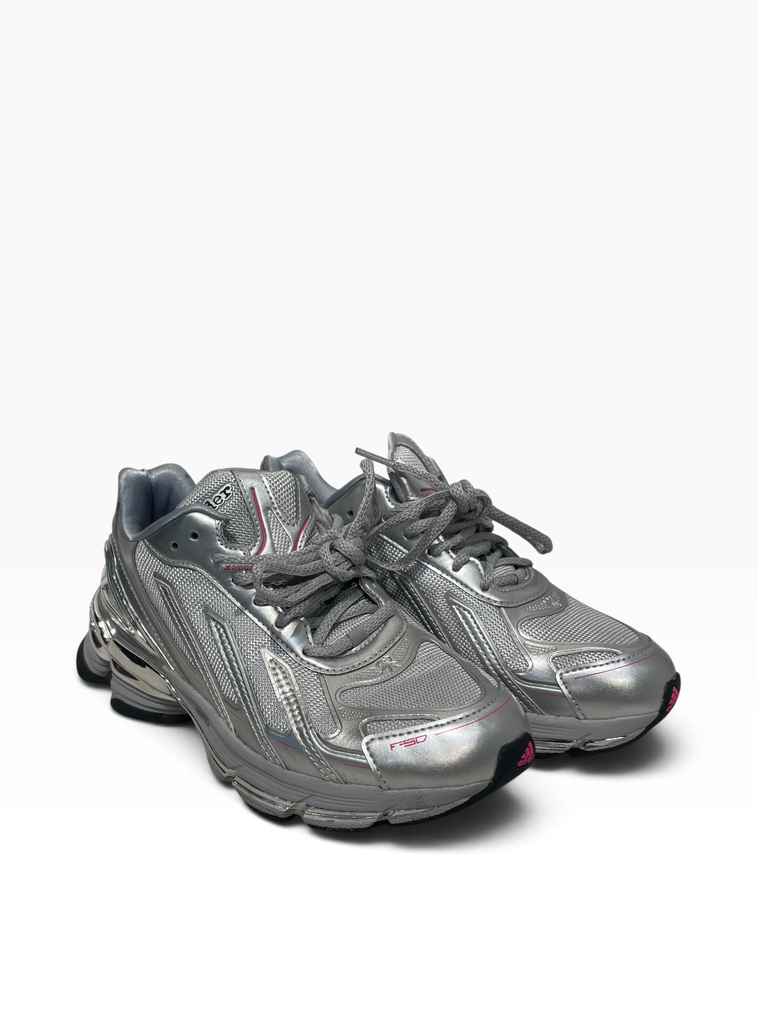 Sp5der/Low-Sneakers/US 6.5/Nylon/SLV/F50  Formotion Silver Metalic view 1