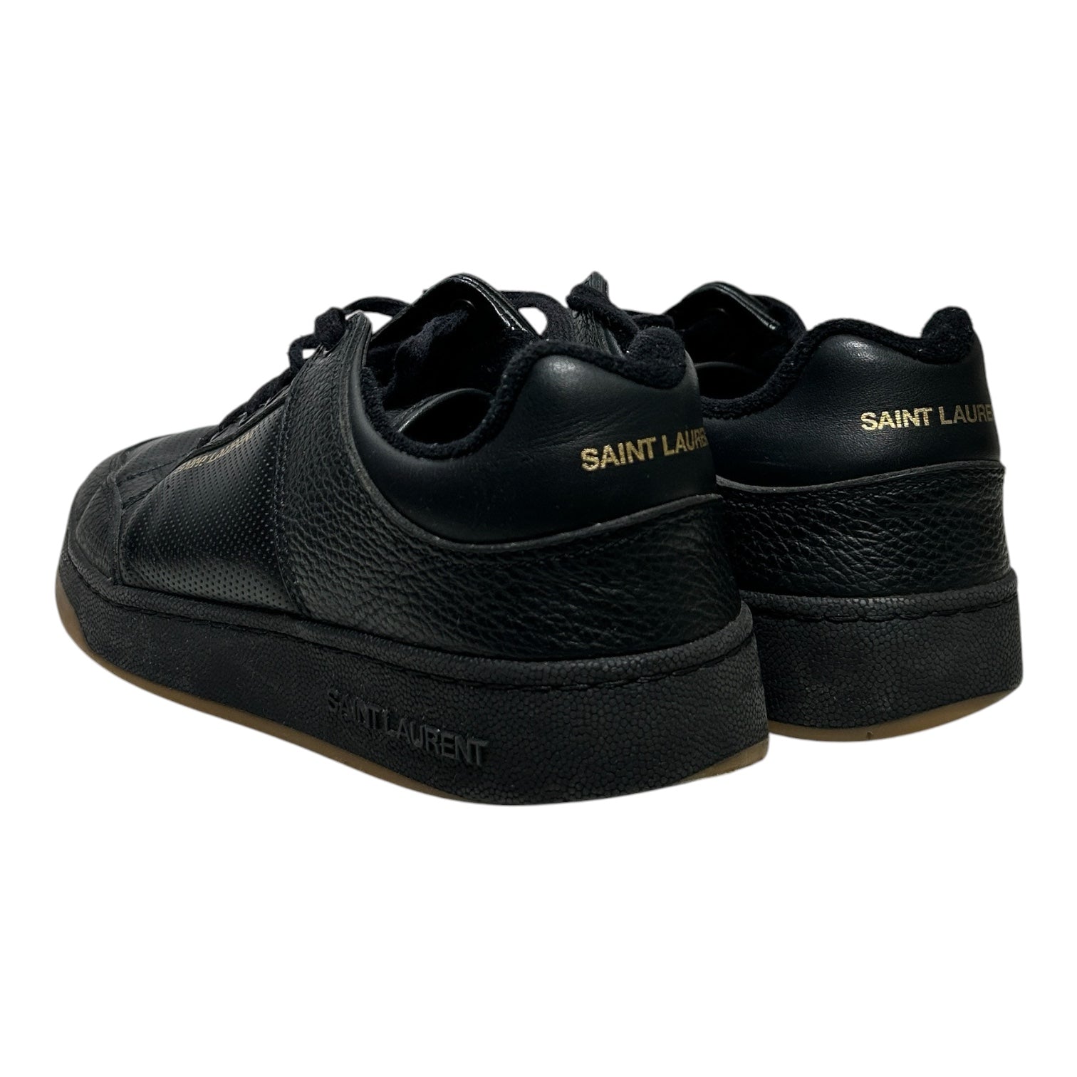 SAINT LAURENT/Low-Sneakers/US 8/BLK/SL/61 LEATHER SNEAKERS view 2