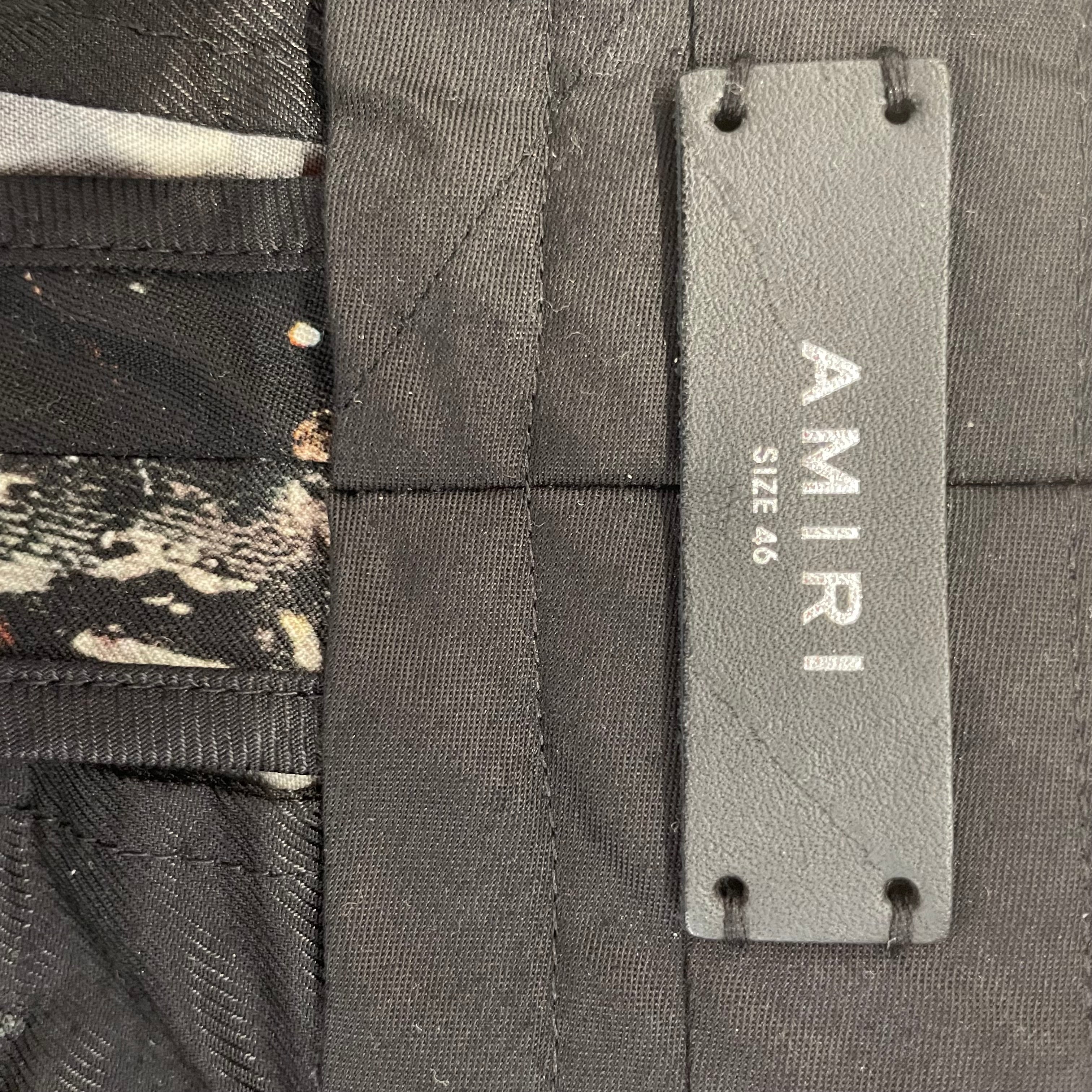 AMIRI/Slacks/46/Silk/BLK/All Over Print/PAINT SPLATTER view 3