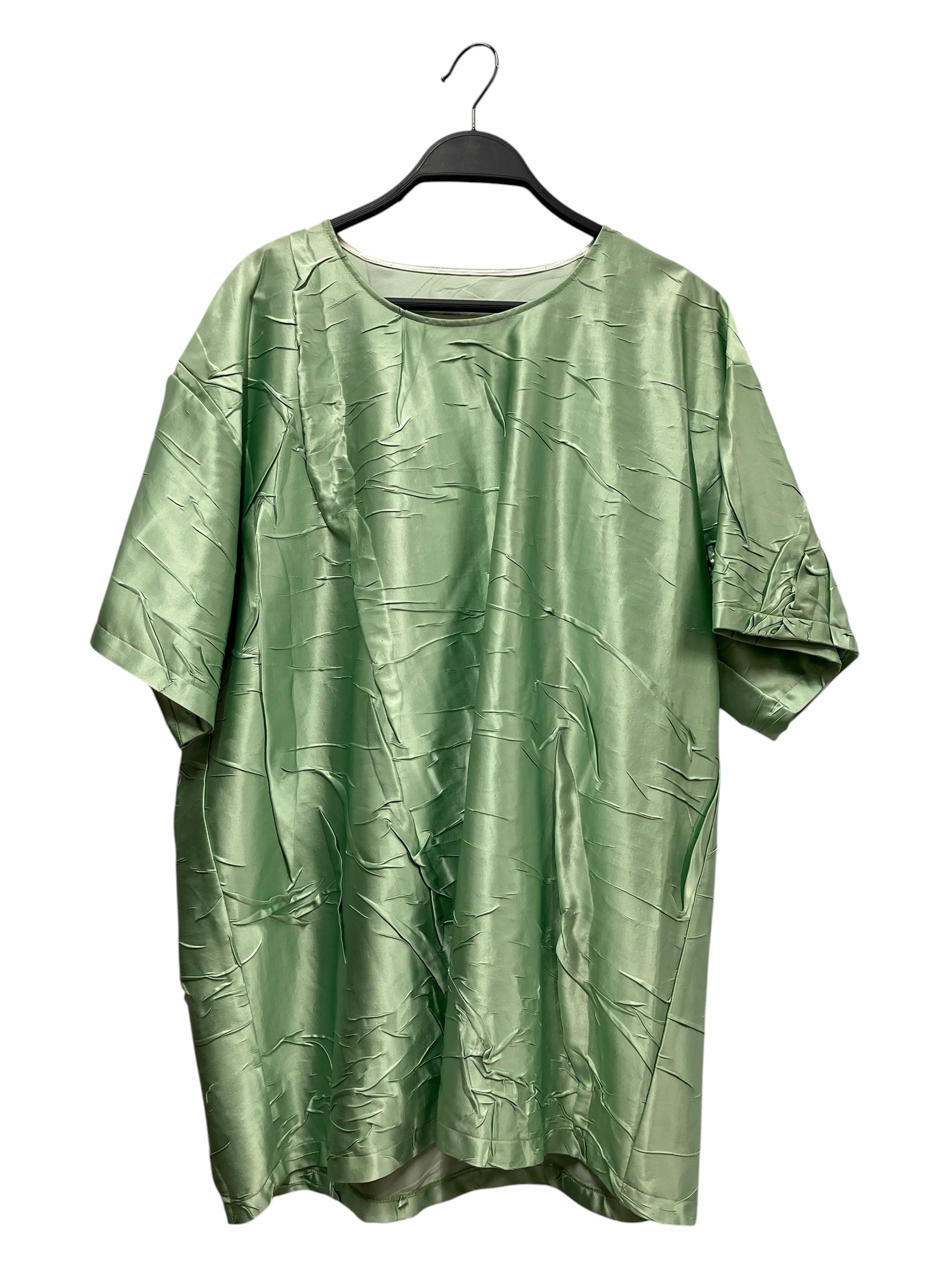 MM6/SS Blouse/42/Polyester/GRN/CRINKLE EFFECT BLOUSE view 1