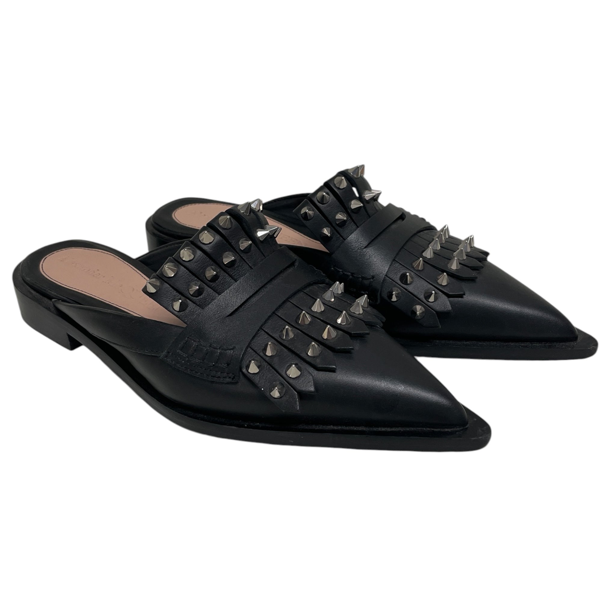 Alexander McQueen/Heels/US 5/Leather/BLK/STUDDED MULE/CLOG view 1