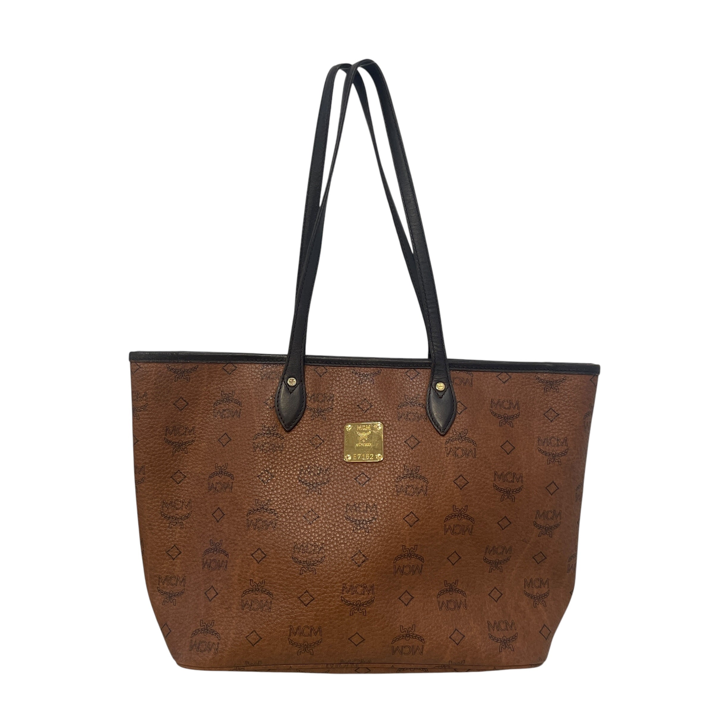 MCM/Tote Bag/Monogram/Leather/BRW/Viscetos Shopping Tote view 1