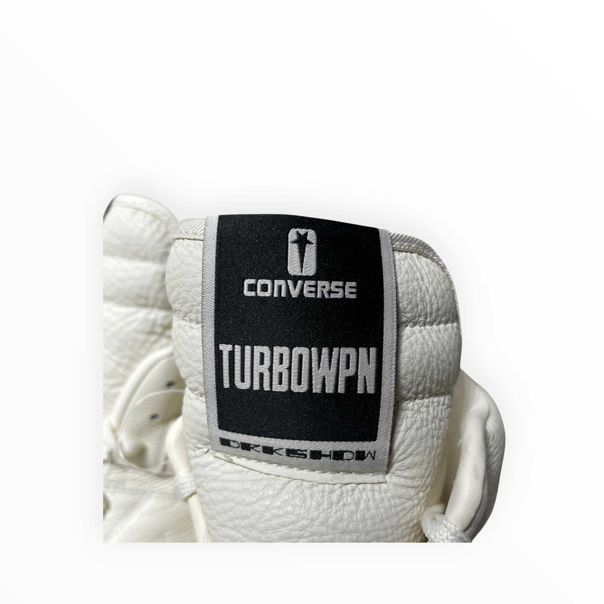 RICK OWENS DRKSHDW/Hi-Sneakers/US 12/Leather/WHT/platform star view 3